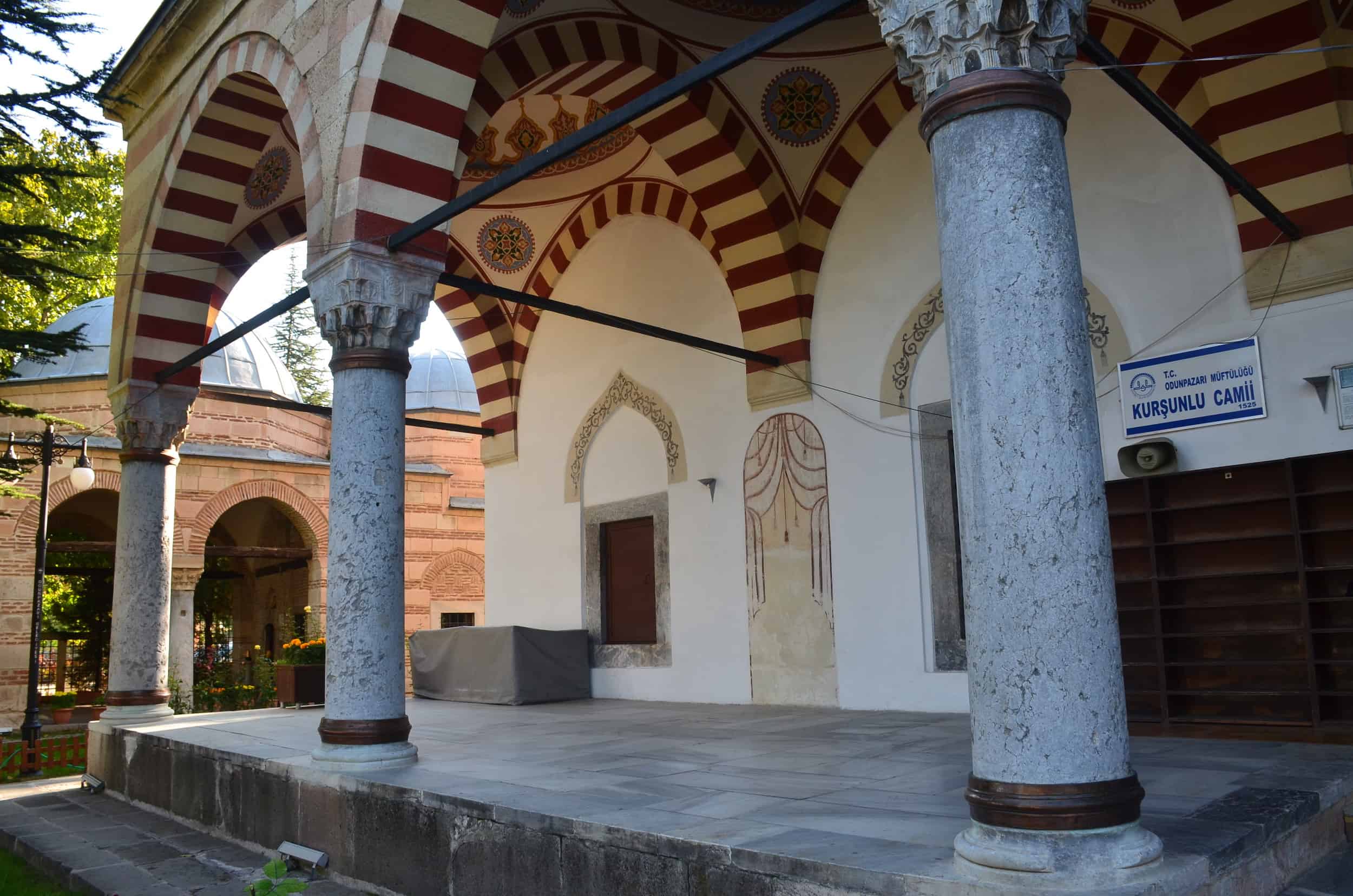 Colonnaded entrance portico of the Kurşunlu Mosque