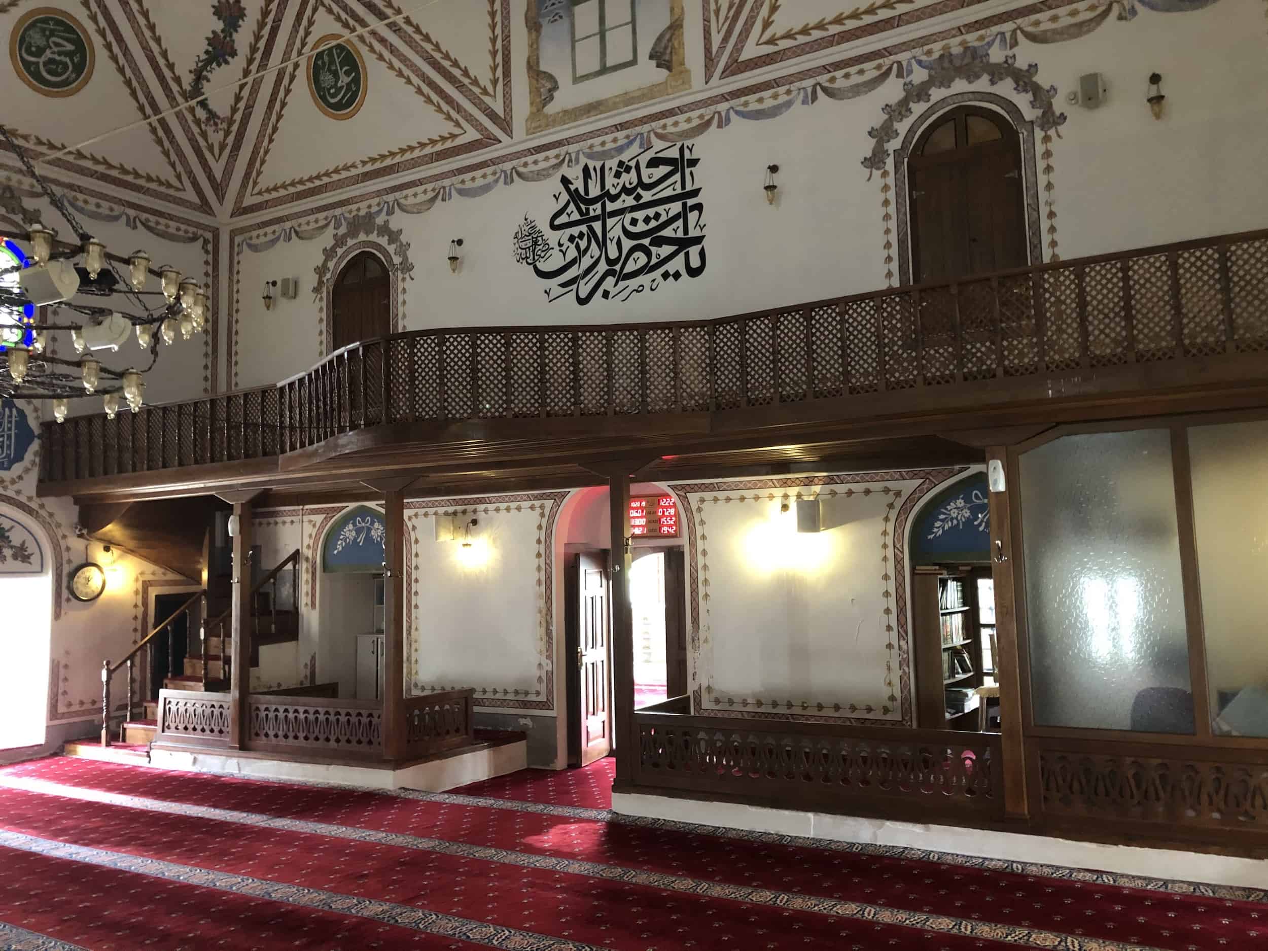 Balcony at the Hızırbey Mosque in Kırklareli, Turkey