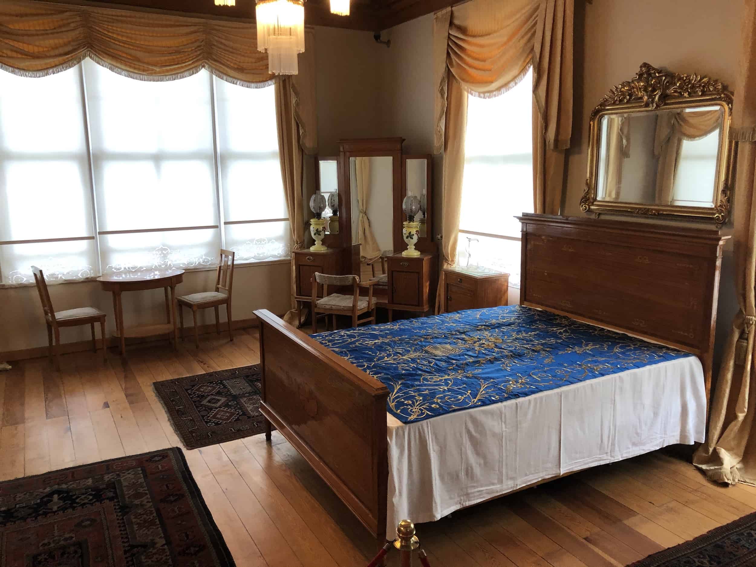Atatürk's bedroom at the Bursa Atatürk House Museum in Bursa, Turkey