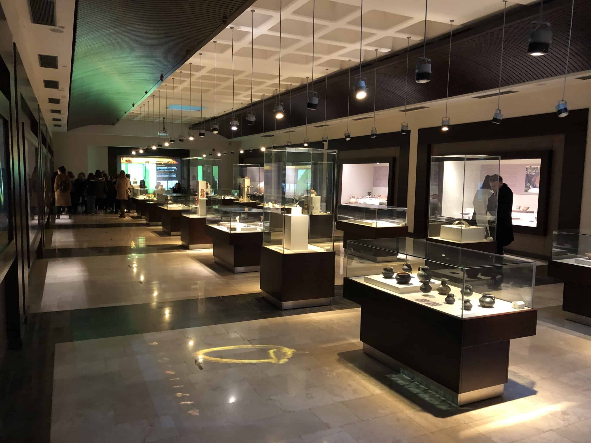 First floor exhibition hall at the ETİ Archaeology Museum in Eskişehir, Turkey
