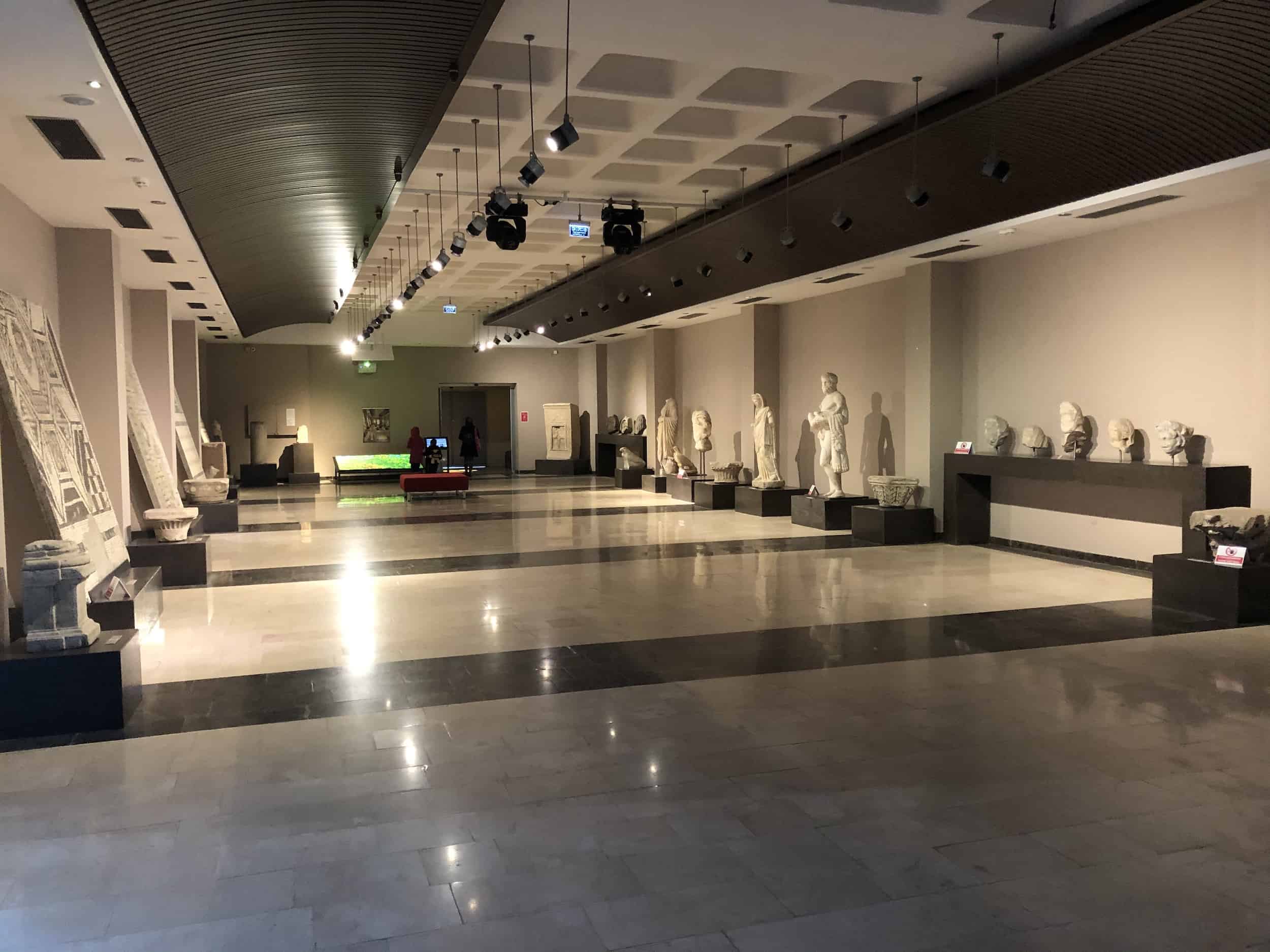 Ground floor exhibition hall at the ETİ Archaeology Museum in Eskişehir, Turkey