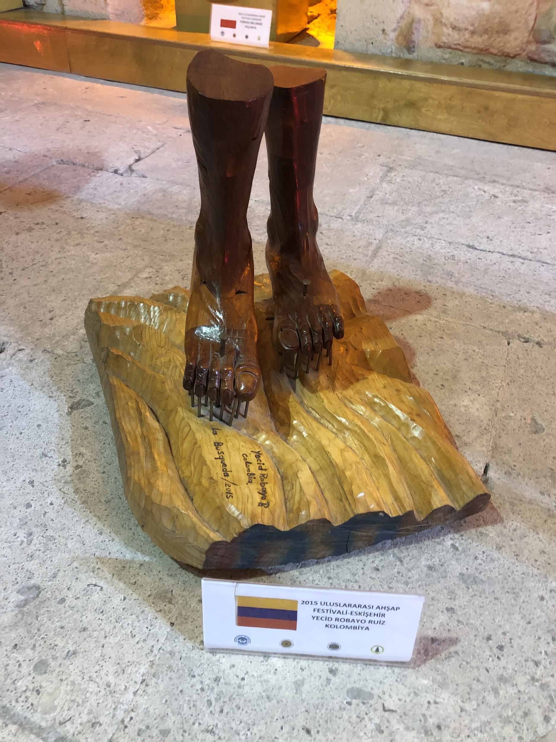 Wood sculpture by an artist from Colombia