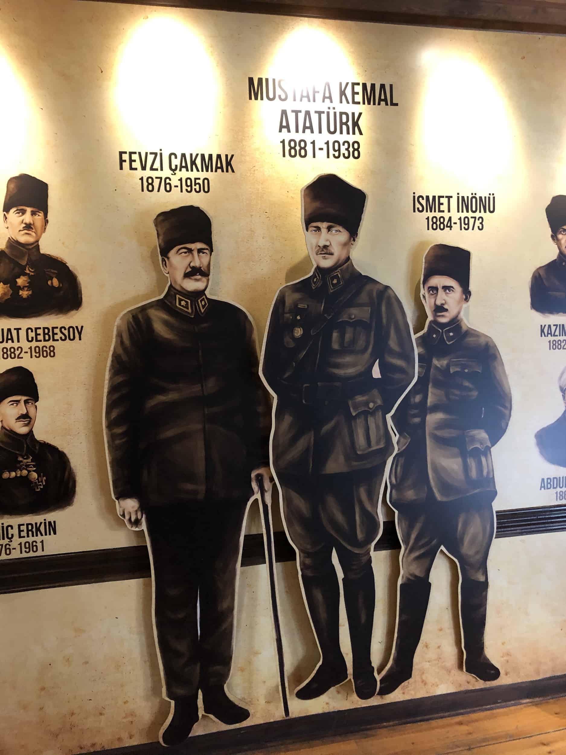 Turkish war heroes at the Independence Museum in Eskişehir, Turkey