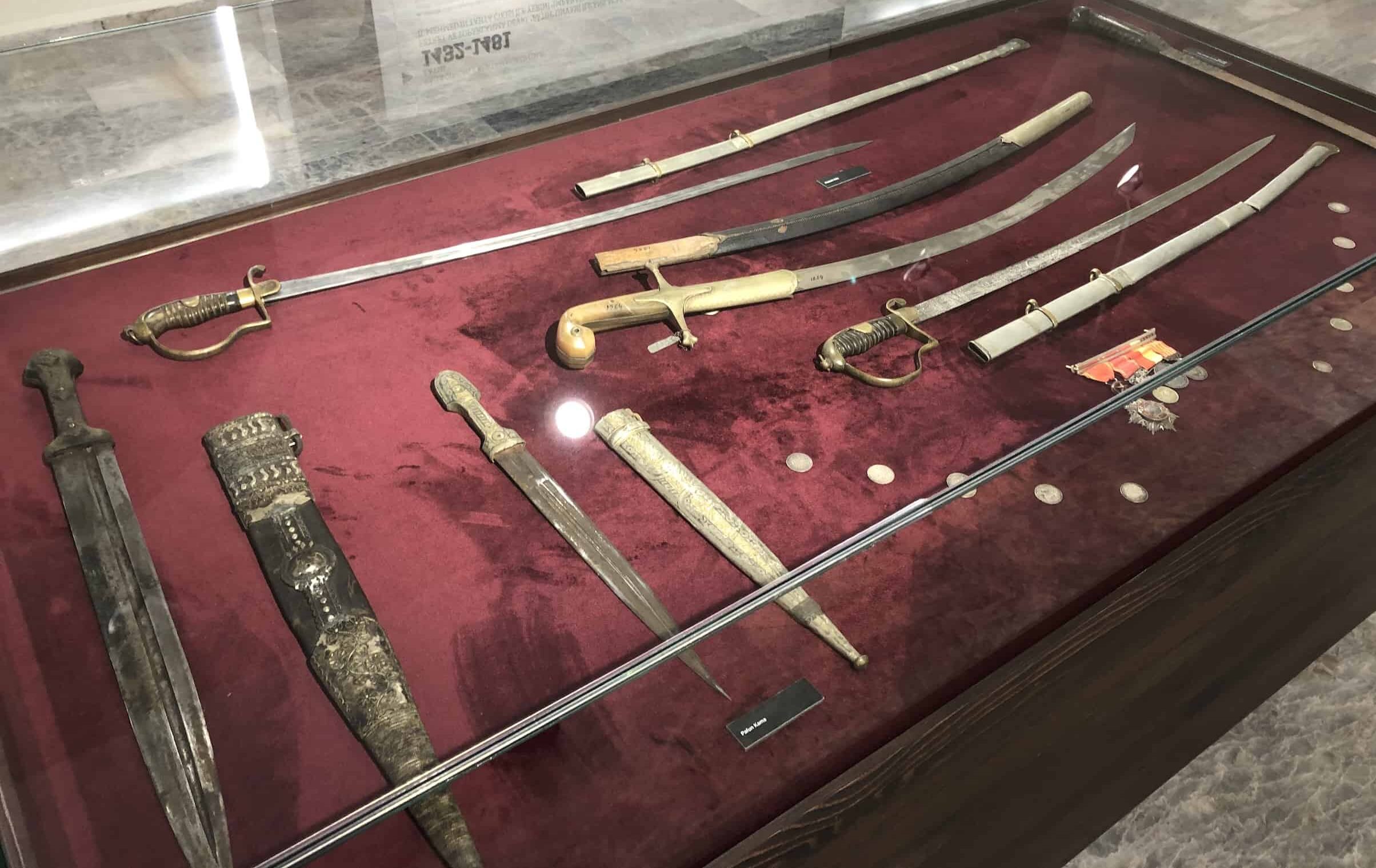 Swords, daggers, coins, and medals at the Anadolu University Republic History Museum