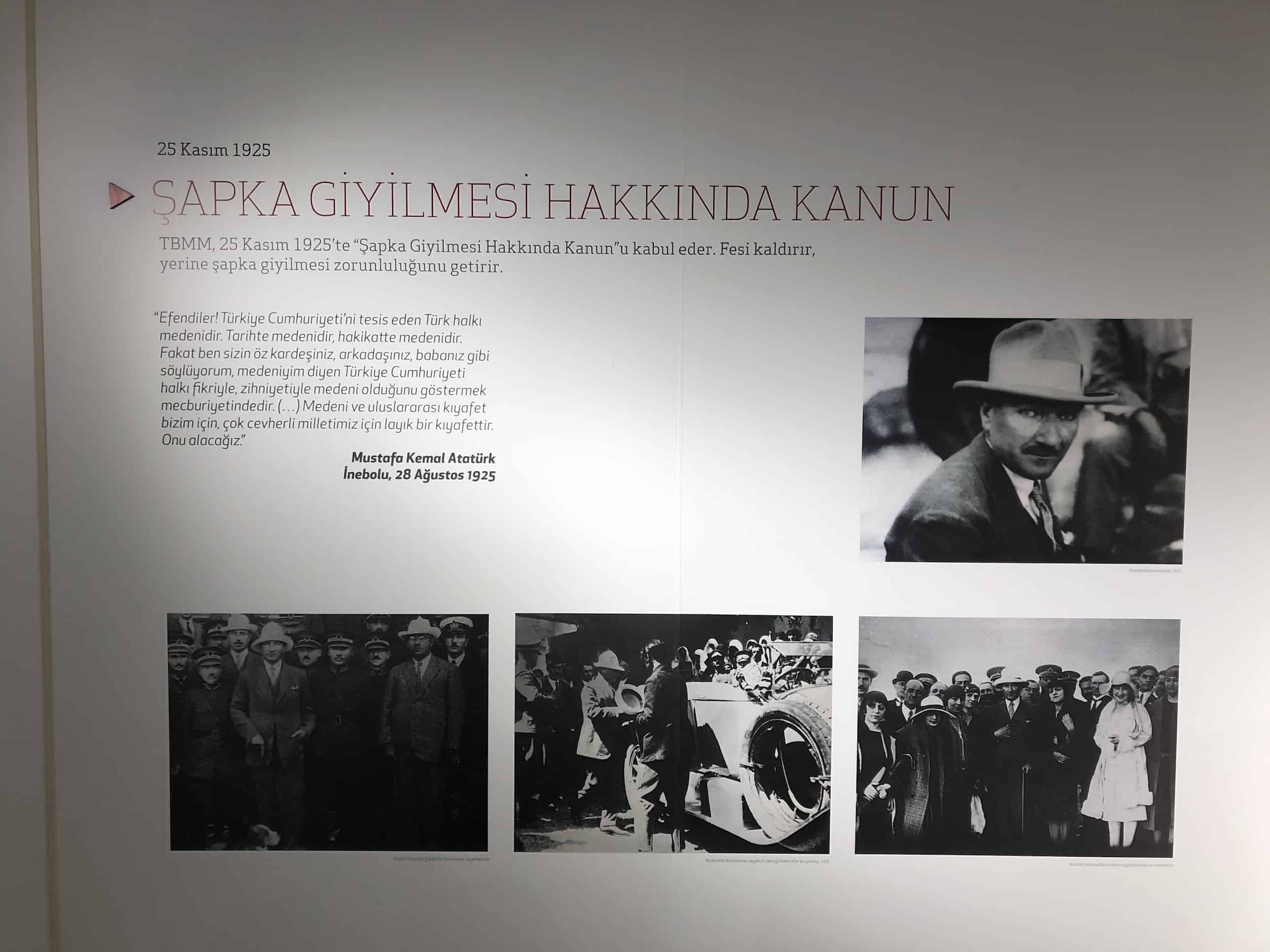 The 1925 "Hat Law" at the Anadolu University Republic History Museum 