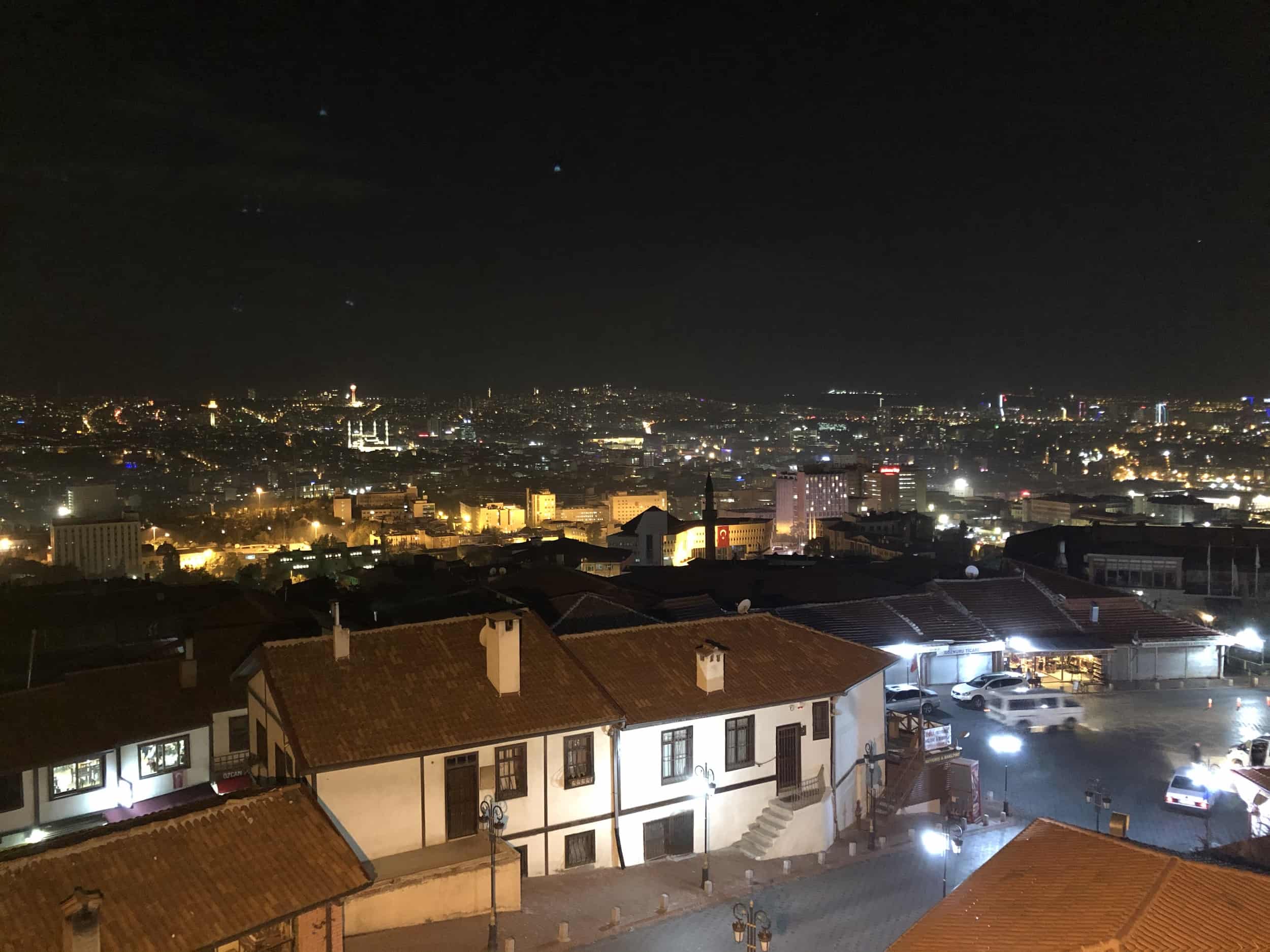 View from the terrace at Hatipoğlu Konağı in Ankara, Turkey