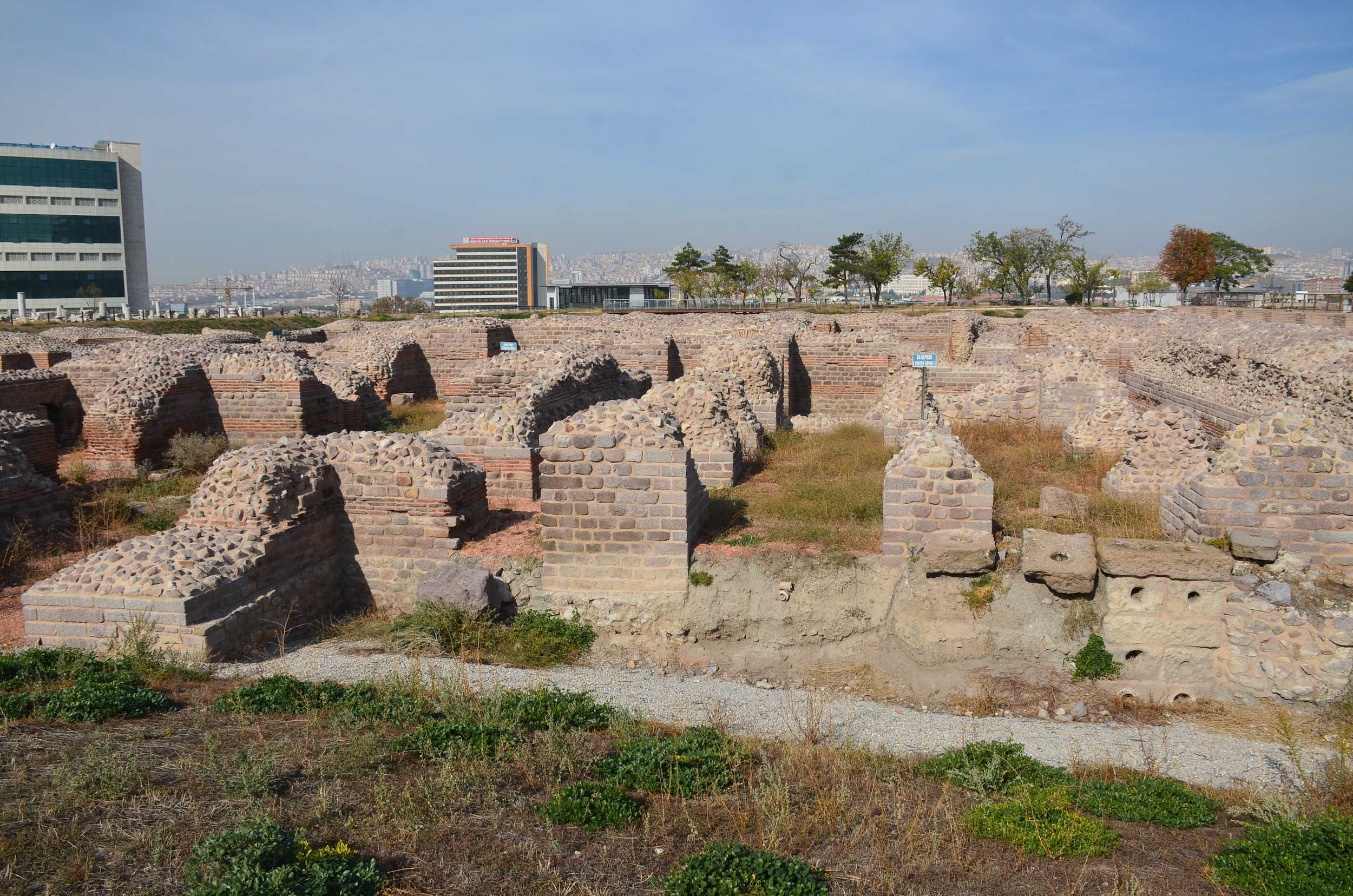 South side of the Roman Baths of Ankara in Ankara, Turkey