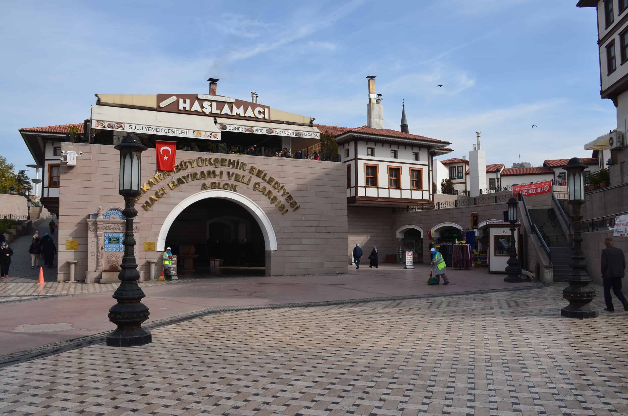 Entrance to a bazaar in Hacıbayram, Ulus, Ankara, Turkey
