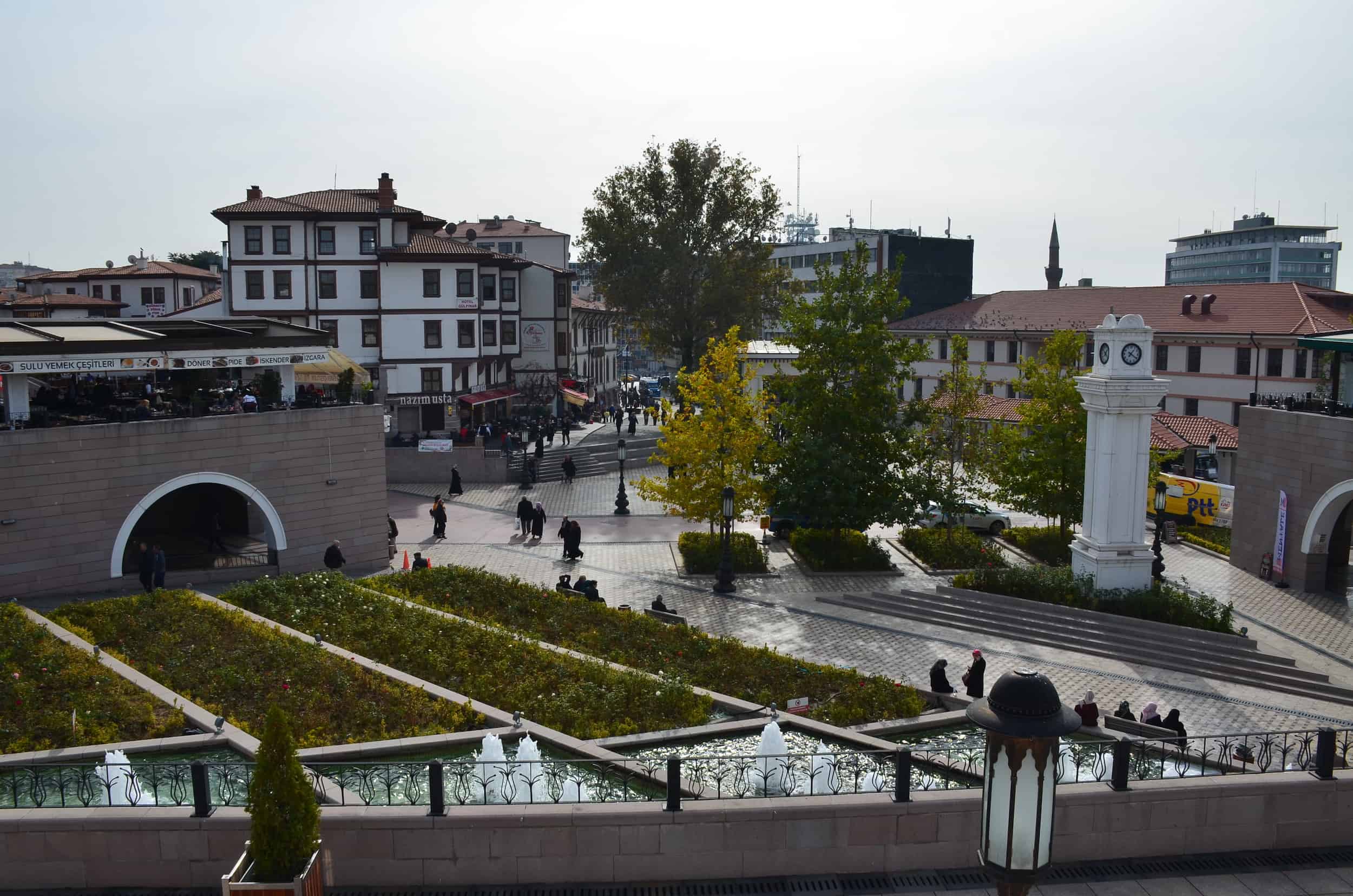 Square in Hacıbayram, Ulus, Ankara, Turkey