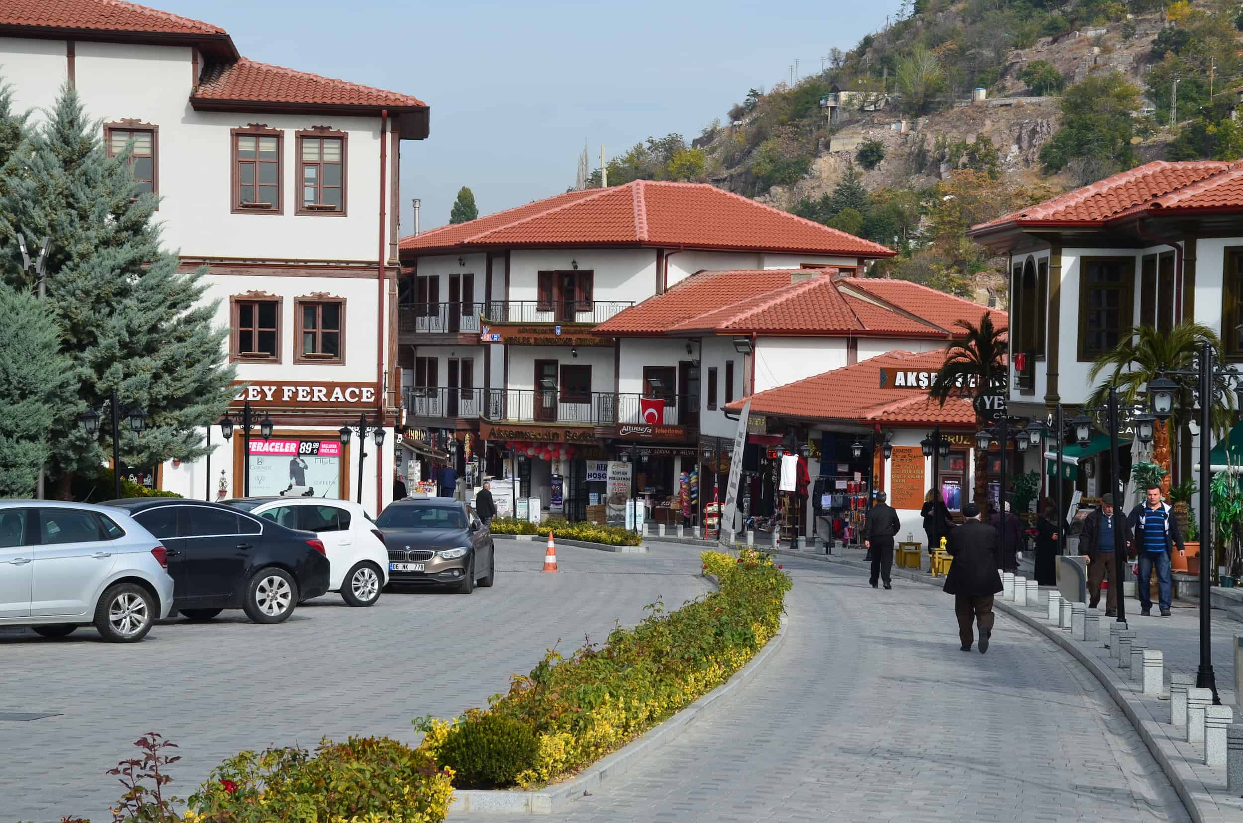 A street through Hacıbayram, Ulus, Ankara, Turkey