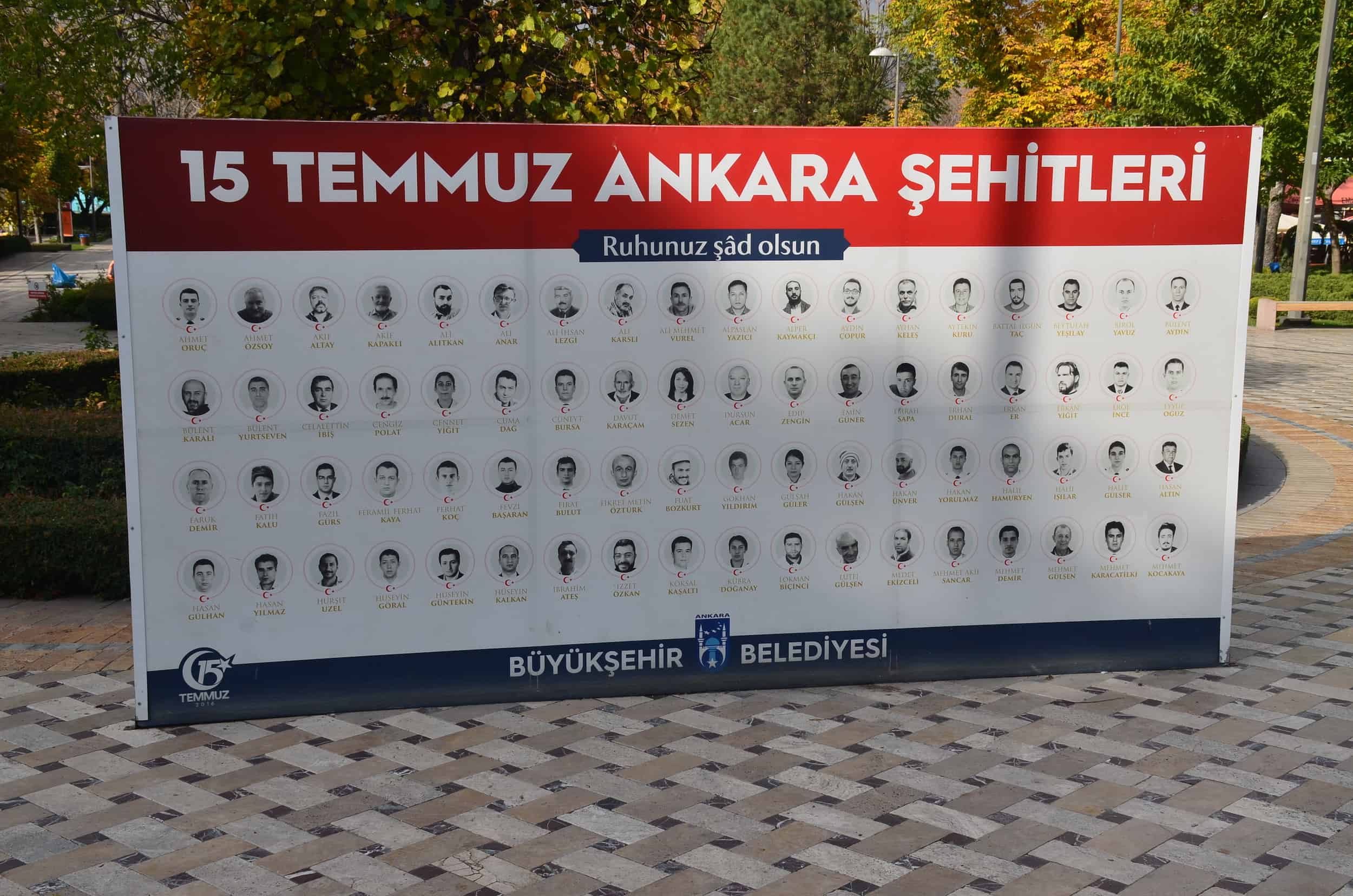 Memorial to locals killed during the 2016 coup attempt