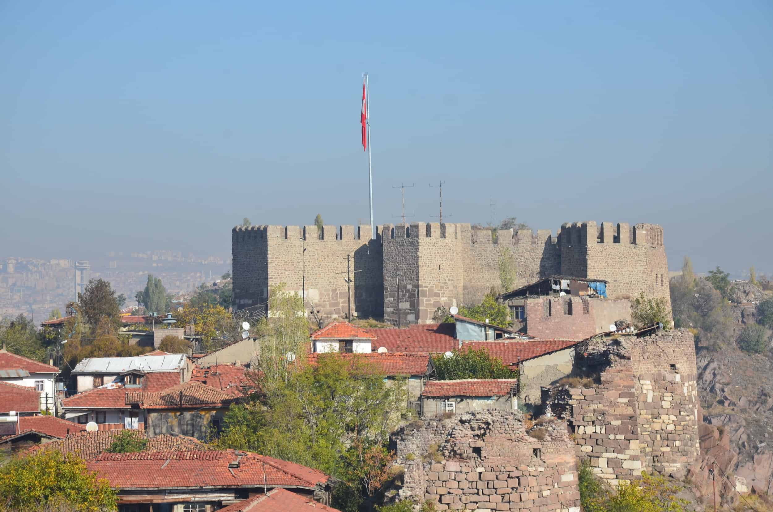 View of the White Fort from East Tower in Ankara Castle, Ankara, Turkey