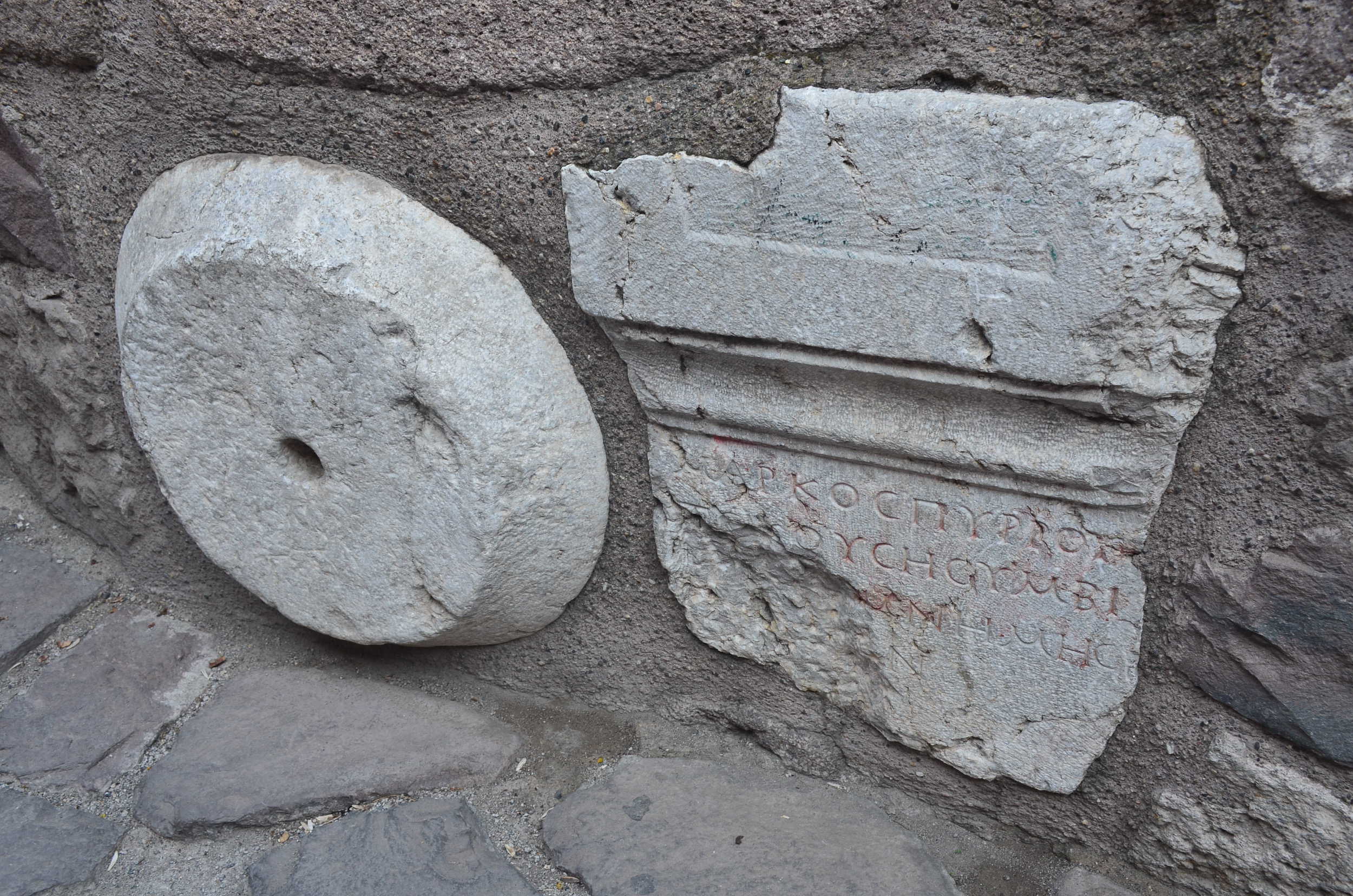Fragments of ancient buildings at East Tower