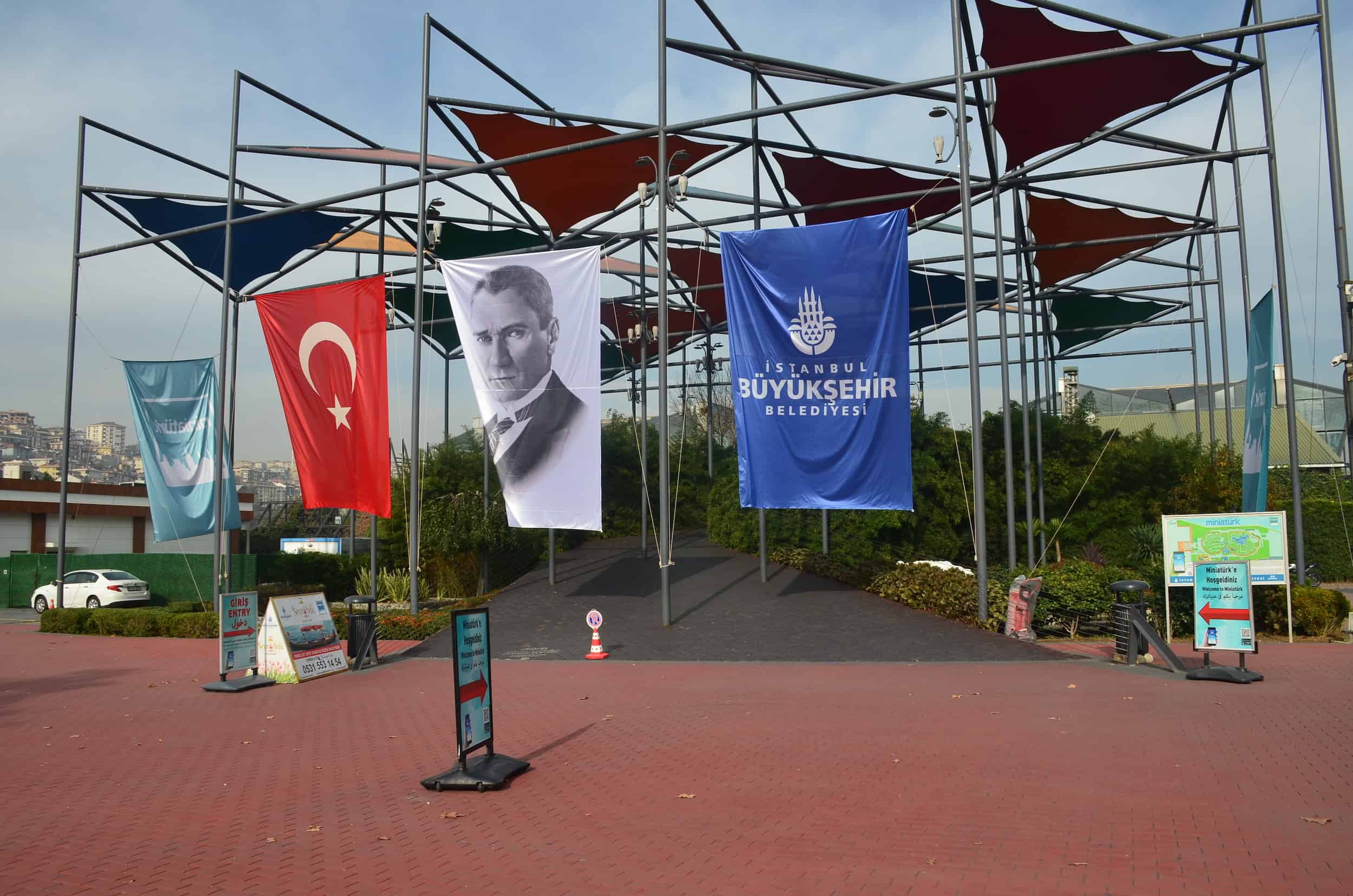 Entrance at Miniatürk in Istanbul, Turkey