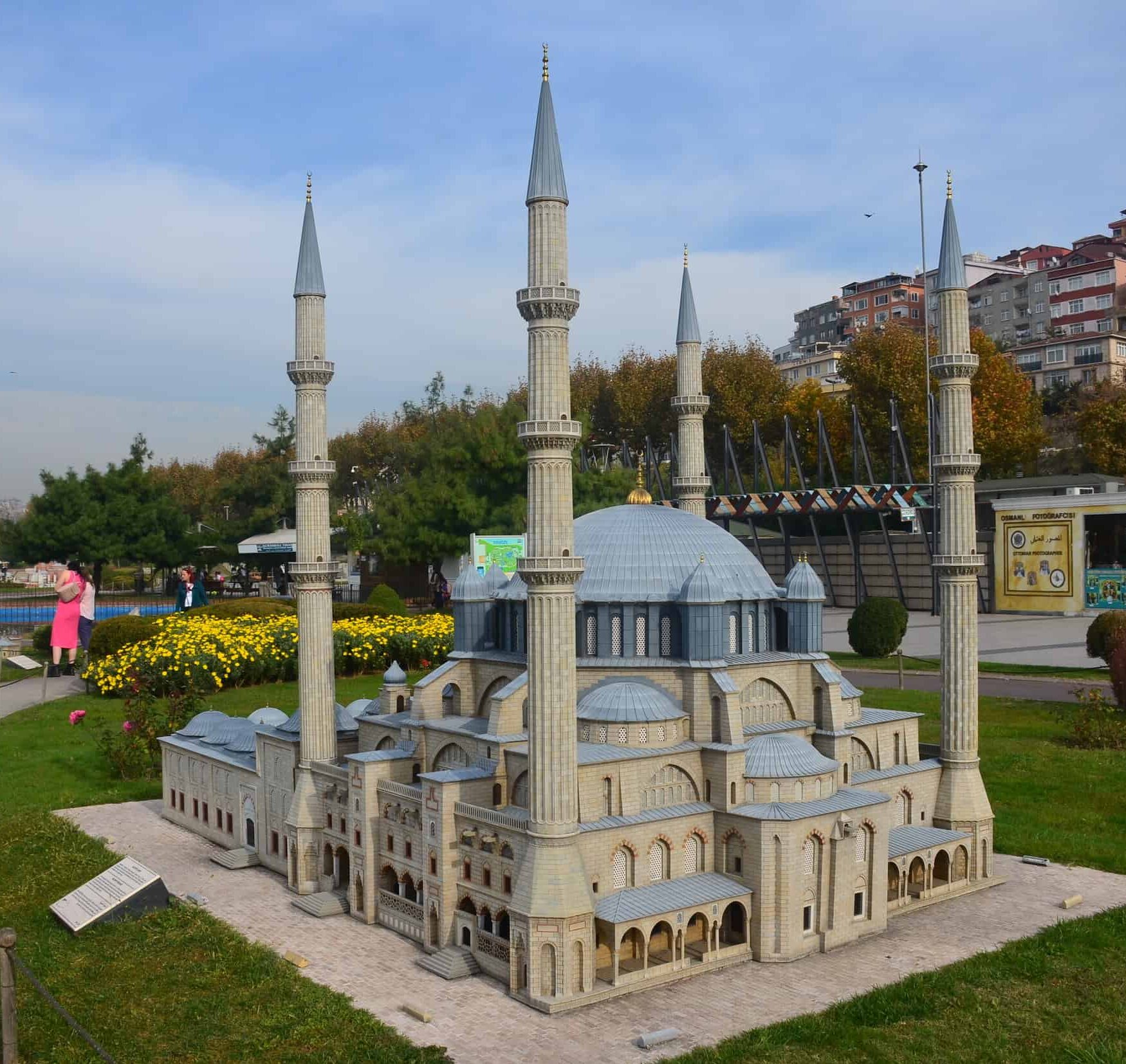 Model of the Selimiye Mosque, Edirne, 16th century at Miniatürk in Istanbul, Turkey