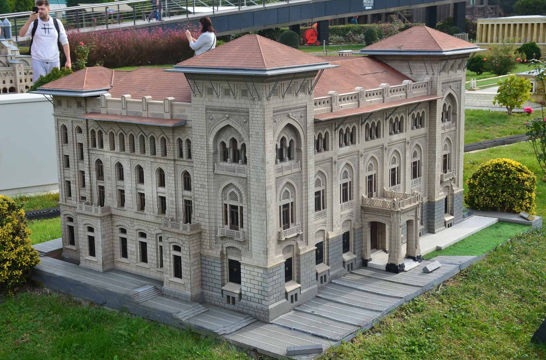 Model of Ziraat Bank, Ankara, 20th century at Miniatürk in Istanbul, Turkey