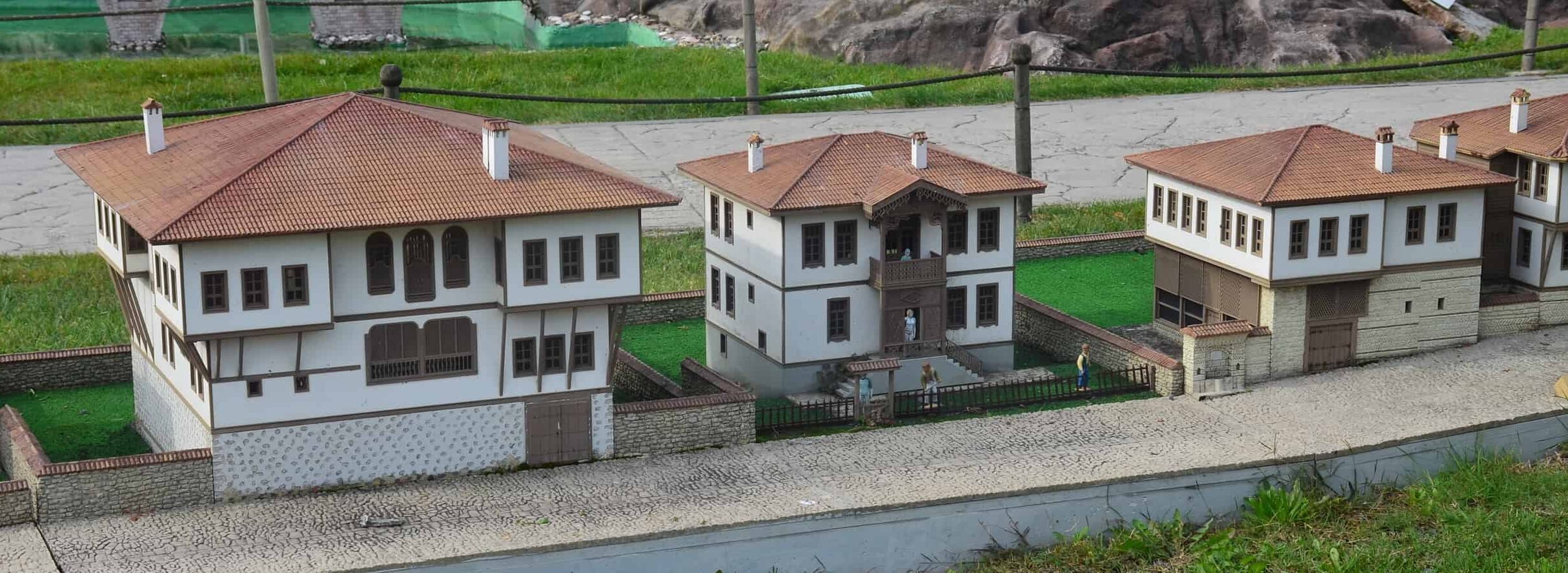 Model of Safranbolu homes, 17th-19th centuries at Miniatürk in Istanbul, Turkey
