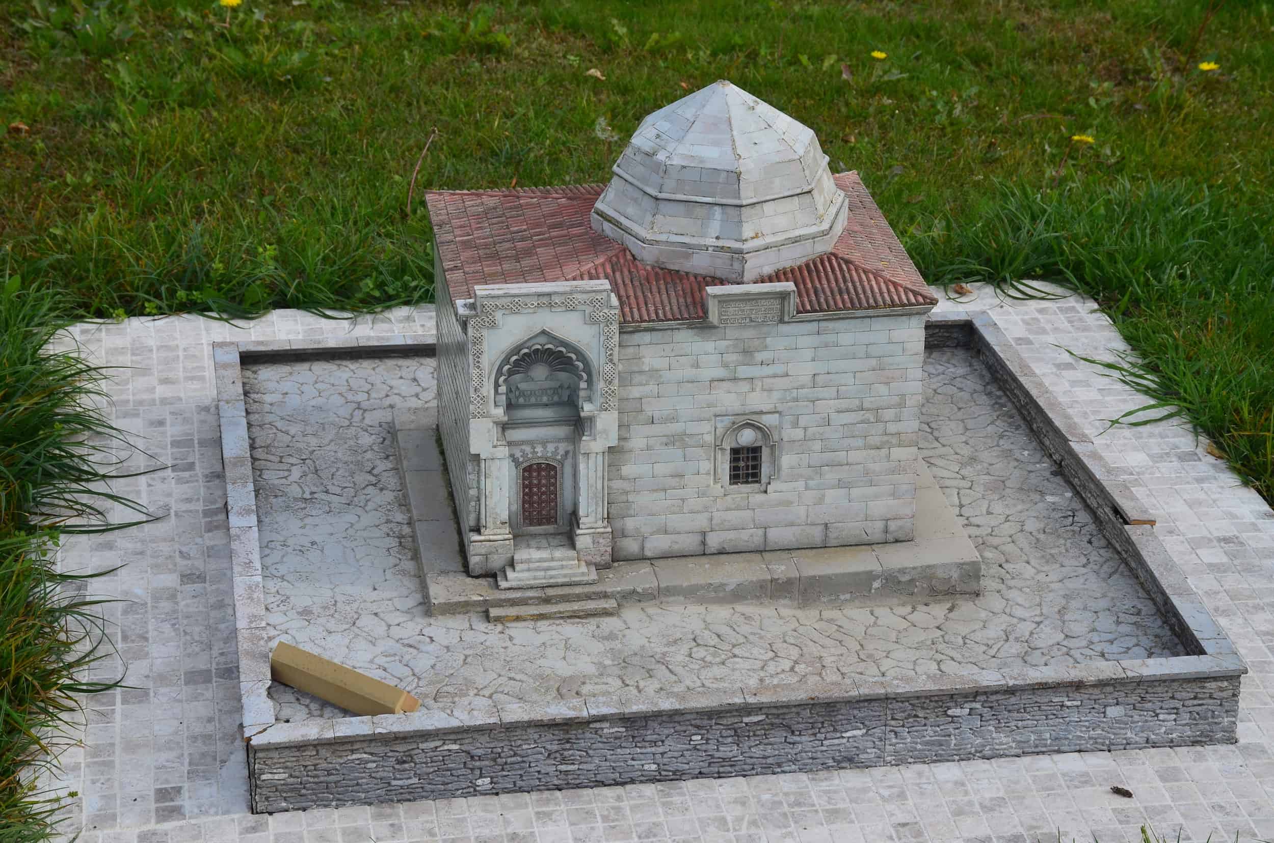Model of the Tomb of Aşık Pasha, Kırşehir, 14th century at Miniatürk in Istanbul, Turkey