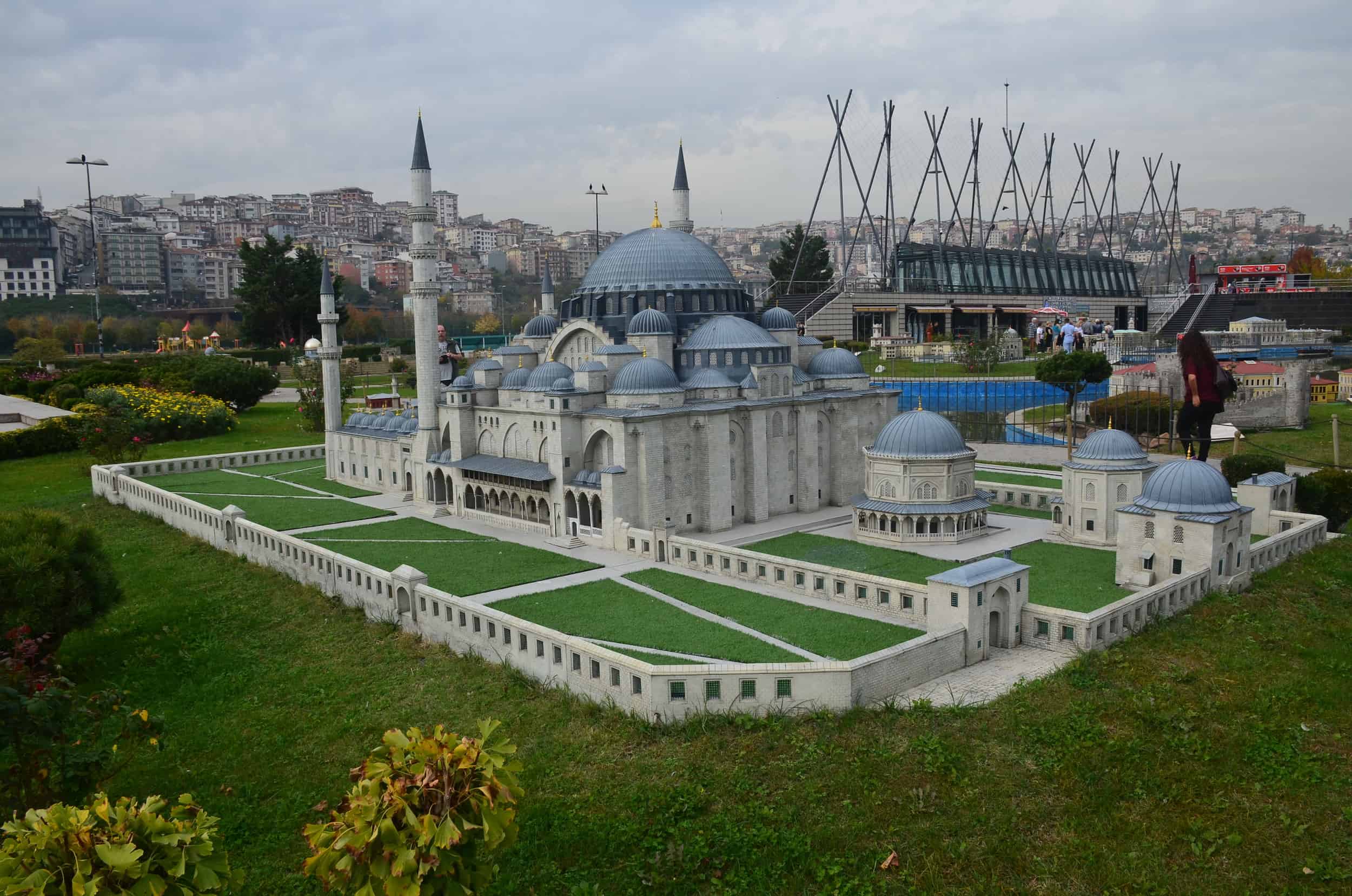 Model of the Süleymaniye Mosque, Süleymaniye, 16th century at Miniatürk in Istanbul, Turkey
