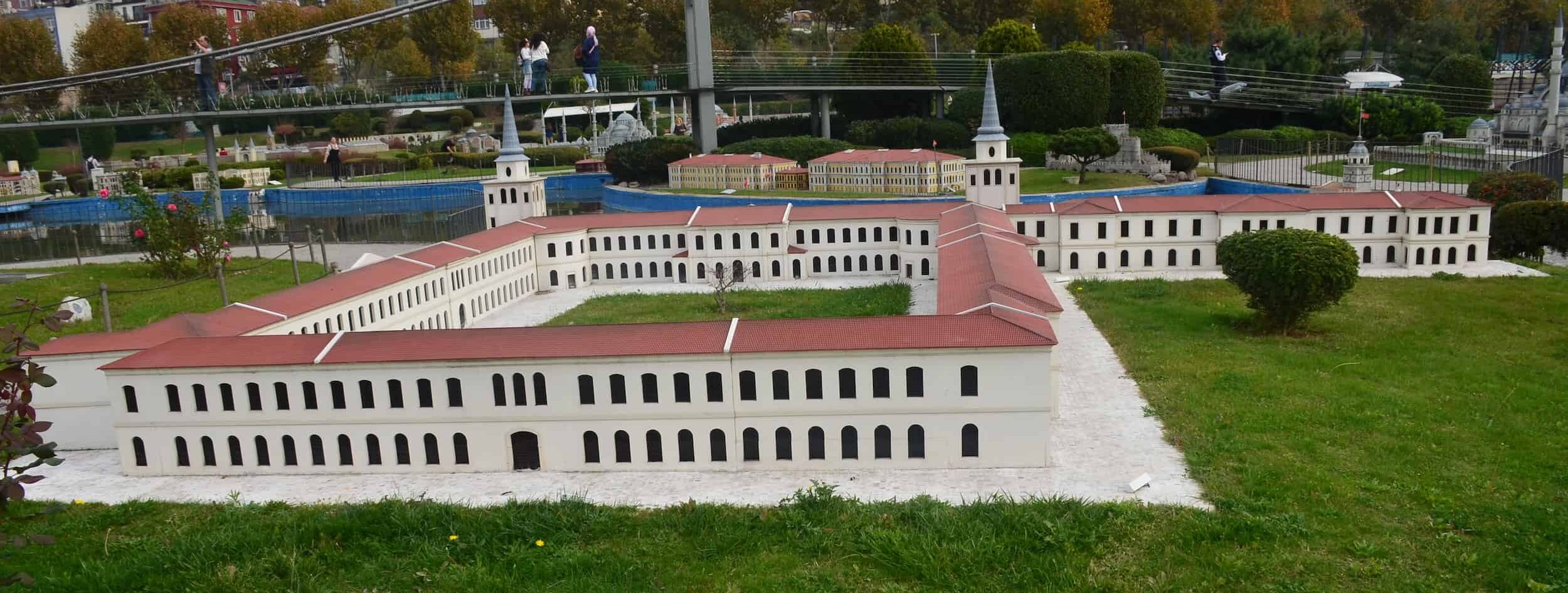 Model of Kuleli Military High School, Çengelköy, 19th century at Miniatürk in Istanbul, Turkey