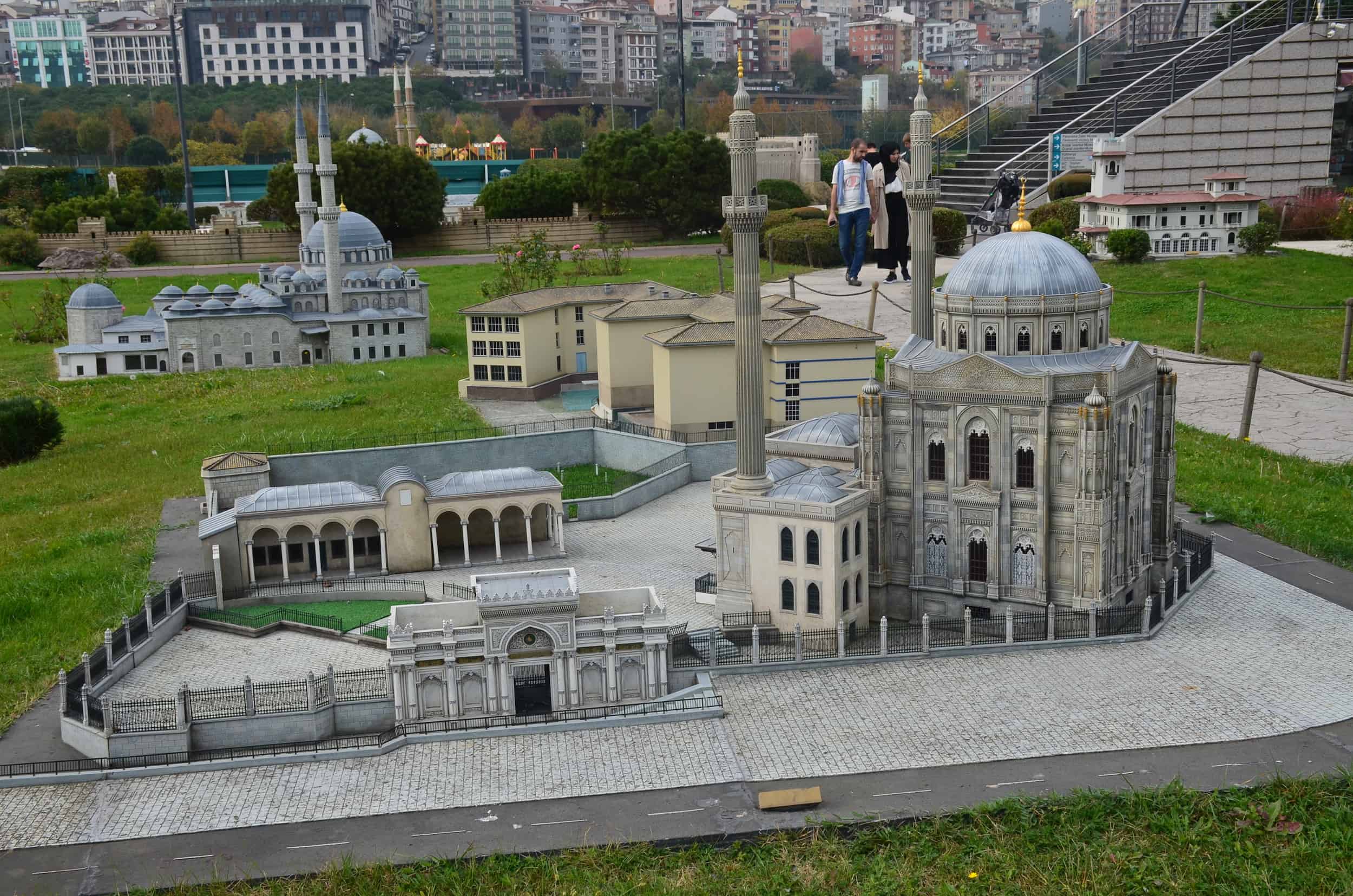 Model of the Valide Sultan Mosque, Aksaray, 19th century at Miniatürk in Istanbul, Turkey