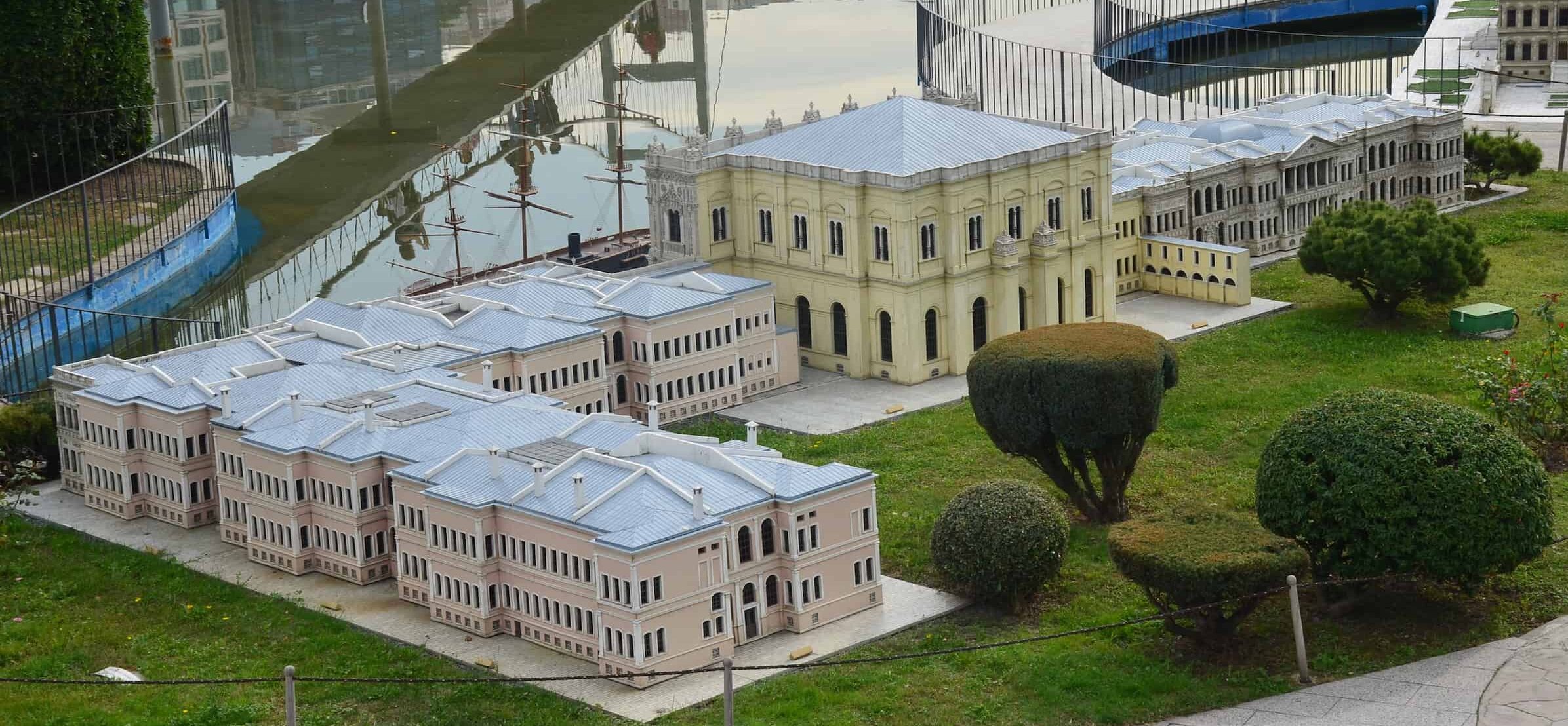 Model of Dolmabahçe Palace, Dolmabahçe, 19th century at Miniatürk in Istanbul, Turkey