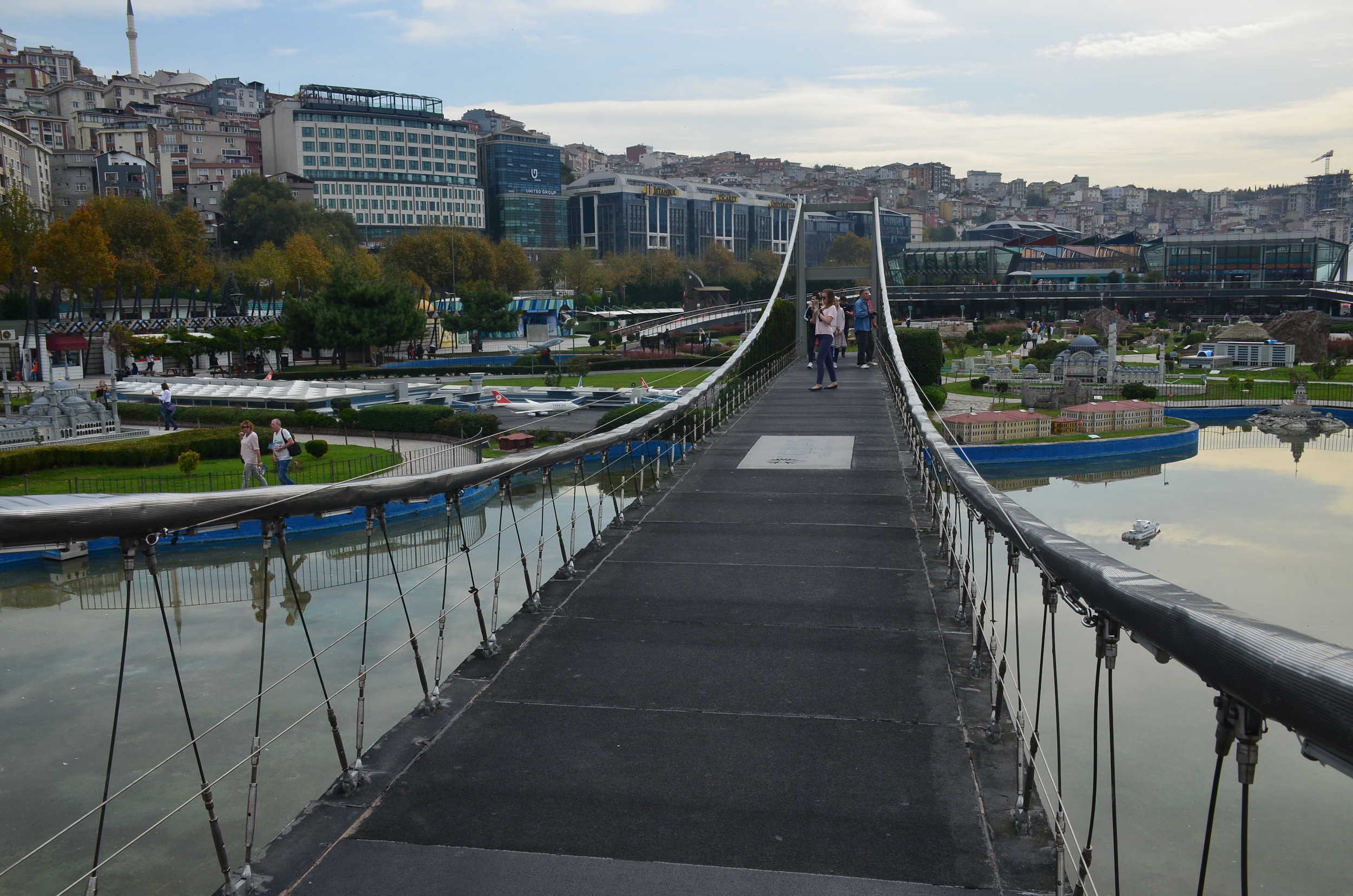 Model of the Bosporus Bridge, 20th century at Miniatürk in Istanbul, Turkey