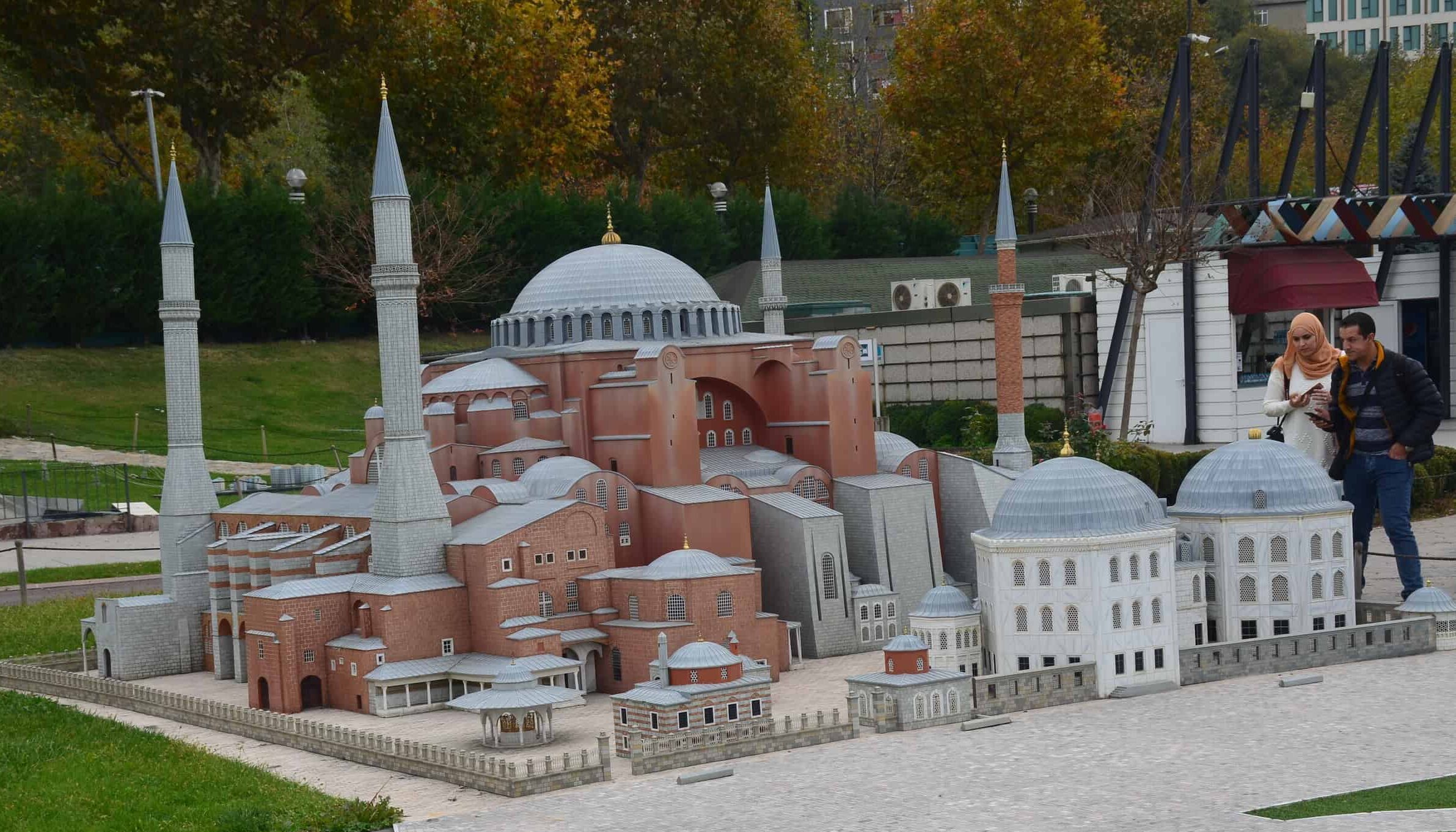 Model of Hagia Sophia, Sultanahmet, 6th century at Miniatürk in Istanbul, Turkey