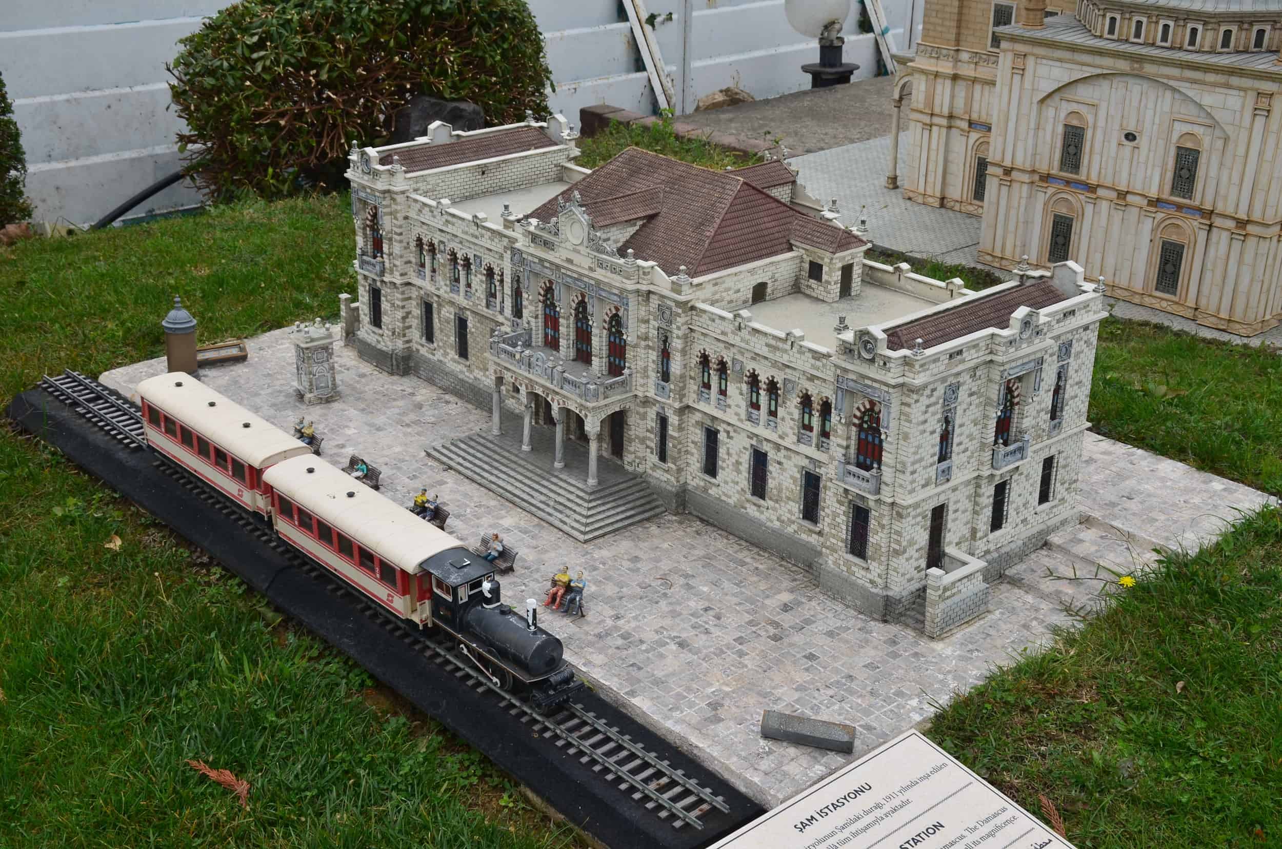 Model of the Damascus Railway Station, Syria, 20th century at Miniatürk in Istanbul, Turkey
