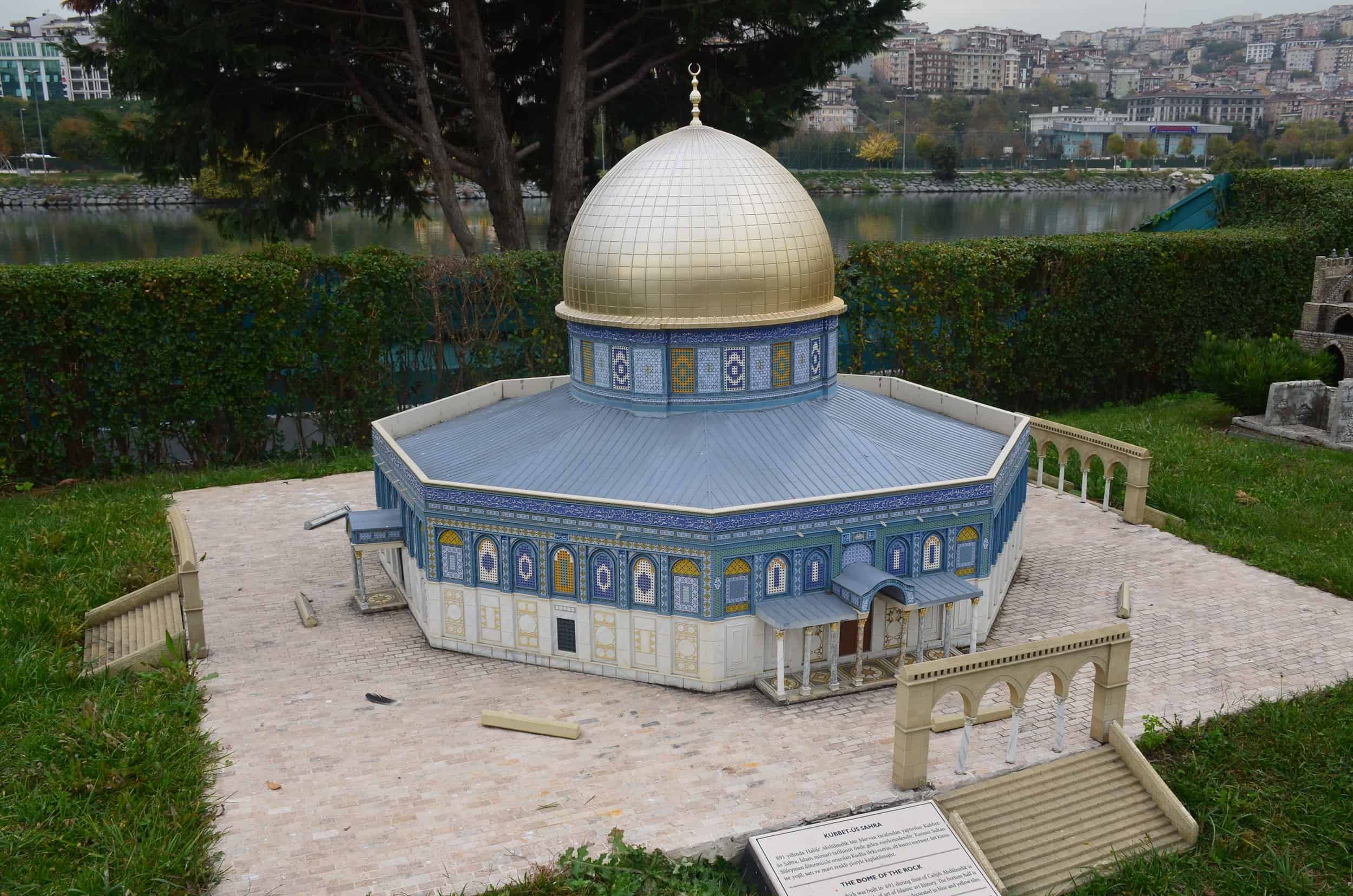 Model of the Dome of the Rock on the Temple Mount in Jerusalem, 7th century at Miniatürk in Istanbul, Turkey