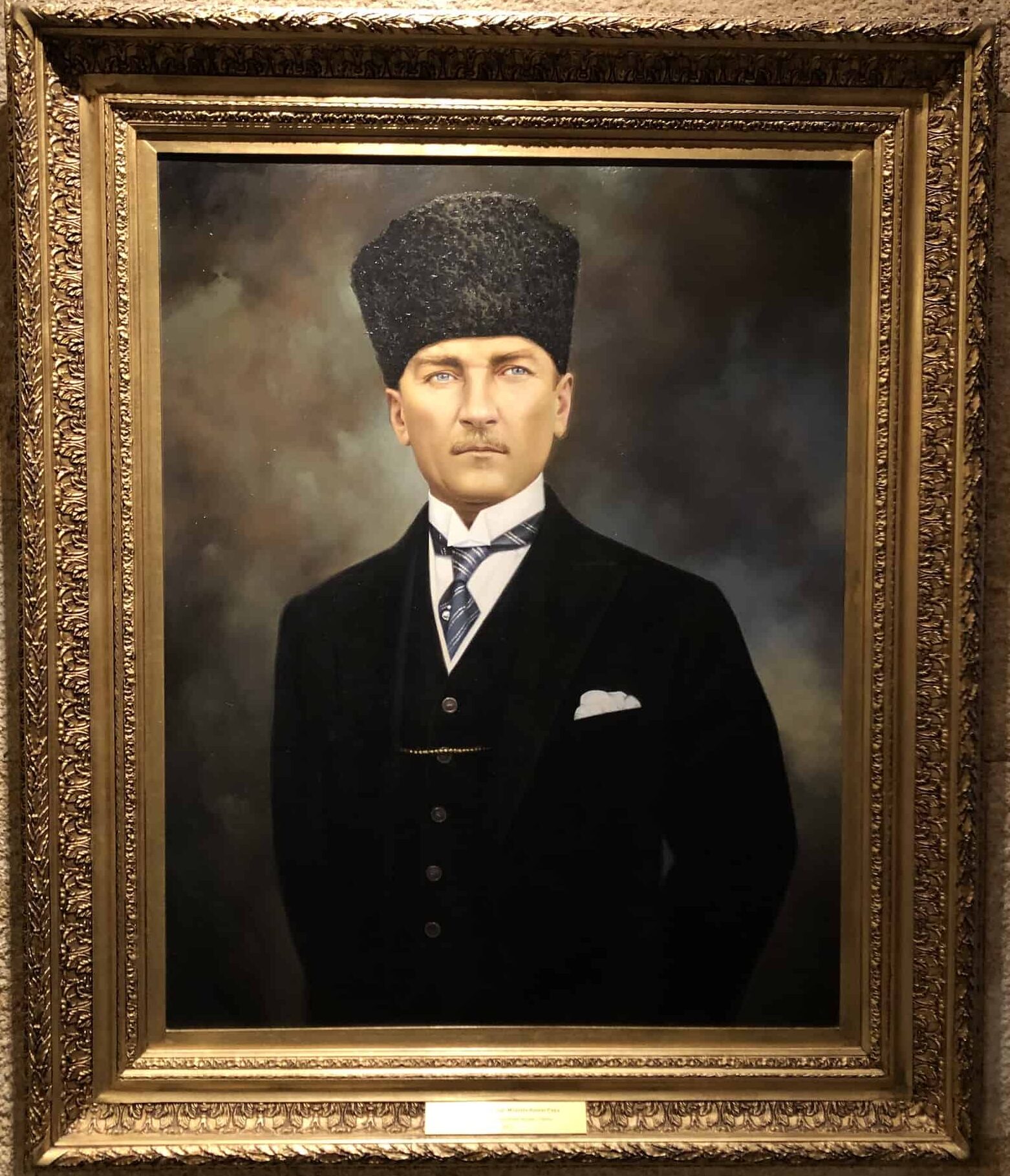 Portrait of Atatürk at the Atatürk and War of Independence Museum at Anıtkabir in Ankara, Turkey