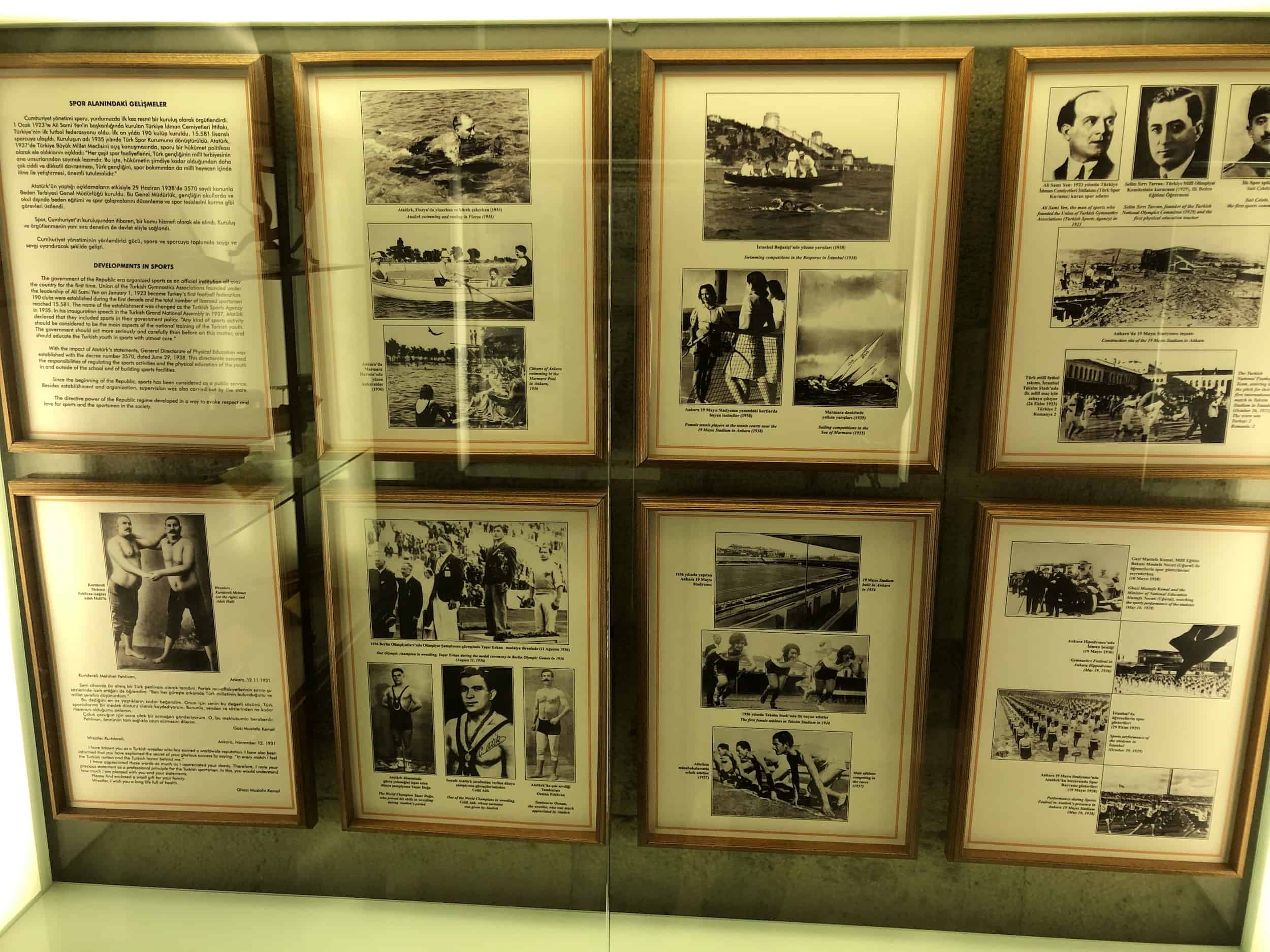 Developments in sports at the Atatürk and War of Independence Museum