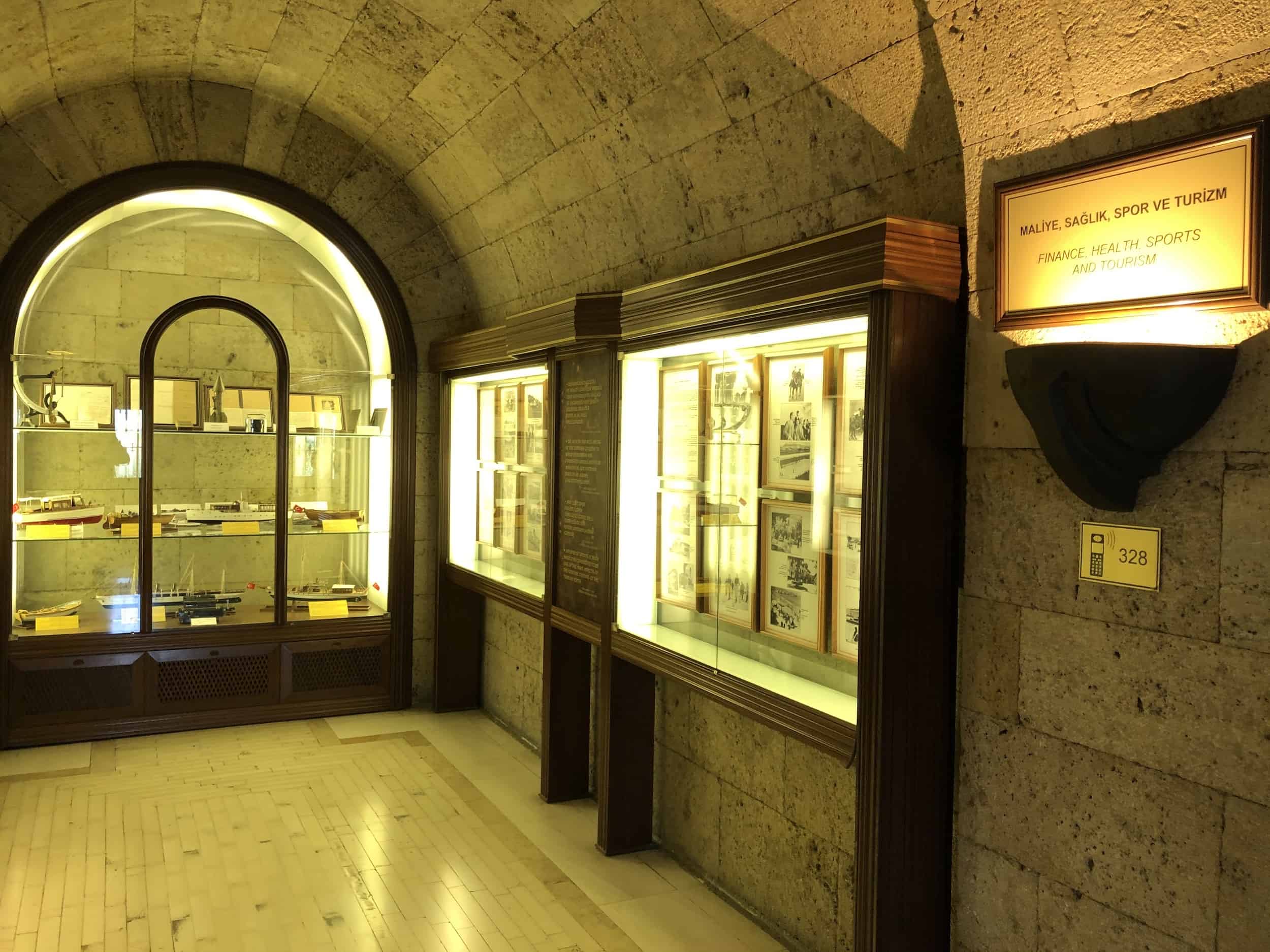 Finance, health, sports, and tourism at the Atatürk and War of Independence Museum at Anıtkabir in Ankara, Turkey