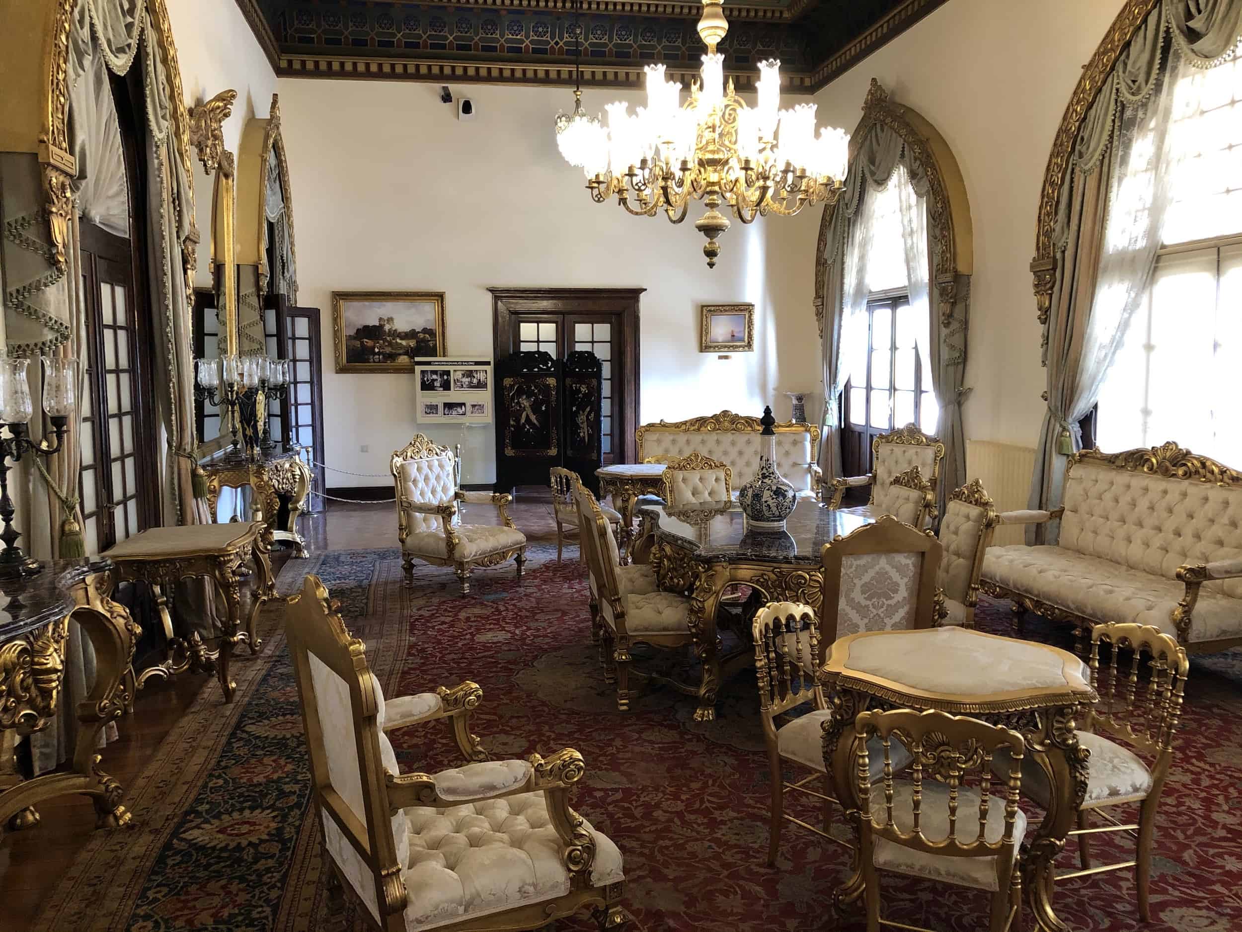 Presidential Lounge at the Republic Museum at the Second Grand National Assembly of Turkey in Ulus, Ankara, Turkey