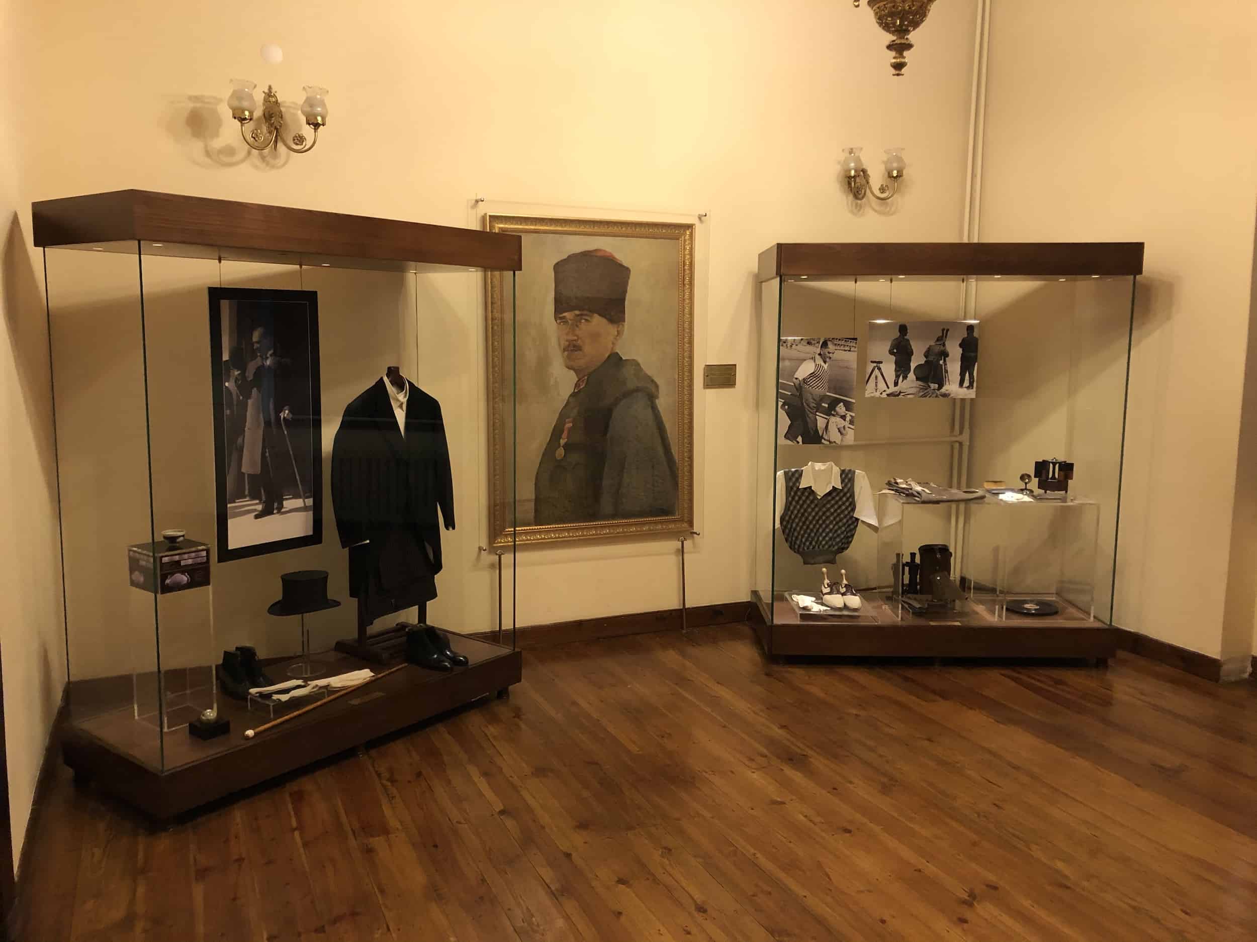 Personal belongings of Atatürk at the Republic Museum at the Second Grand National Assembly of Turkey in Ulus, Ankara, Turkey