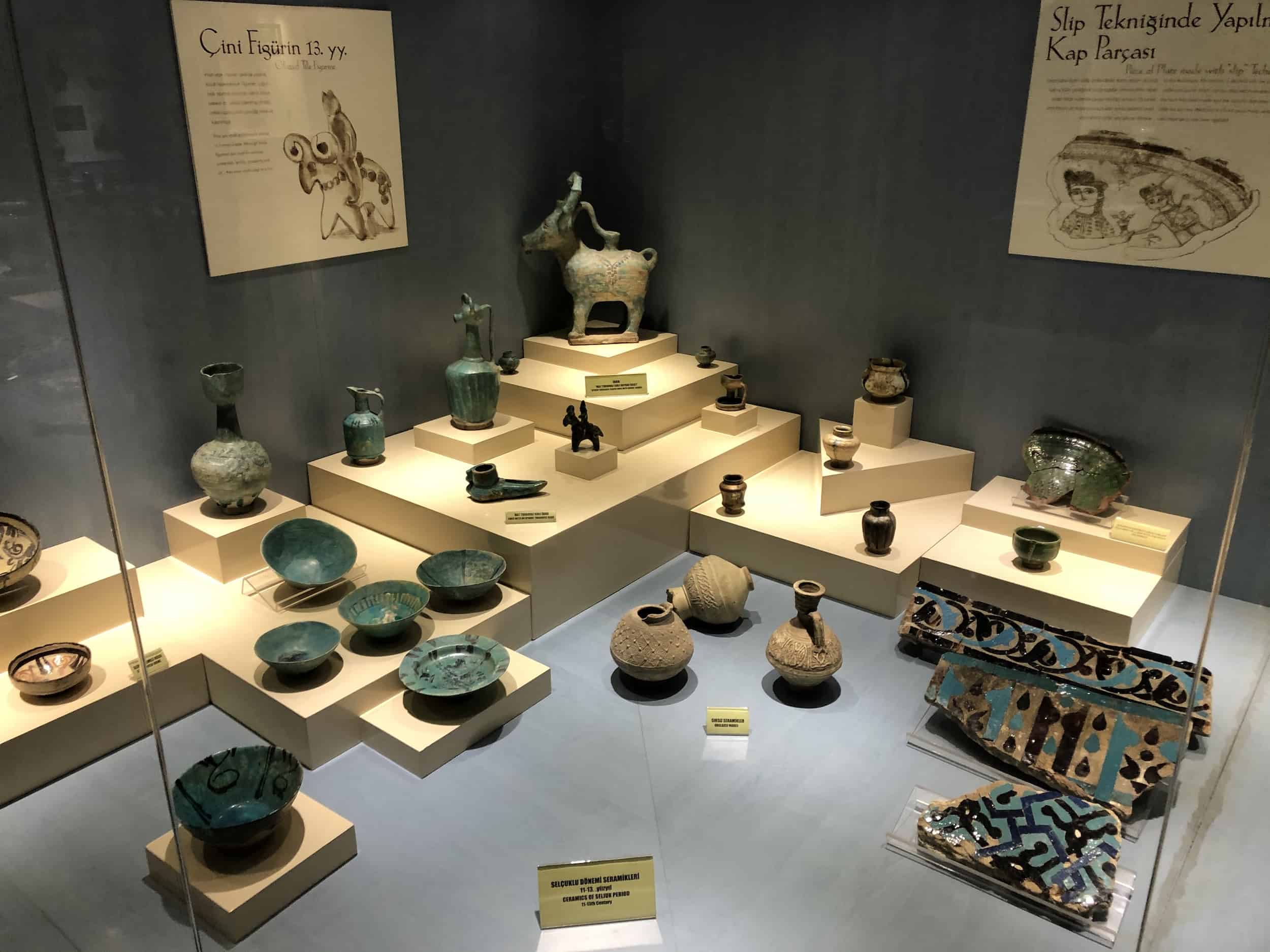 Seljuk ceramics at the Ethnography Museum in Ankara, Turkey