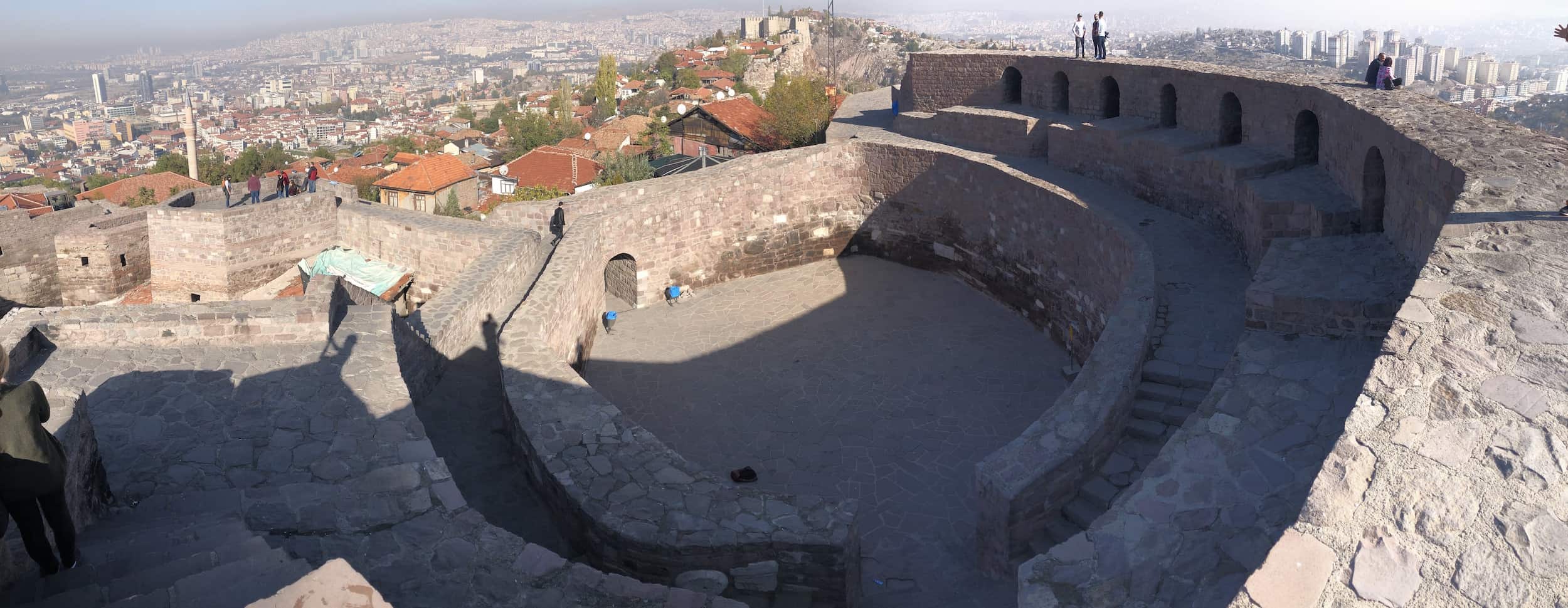 Panorama of the East Tower in Ankara Castle, Ankara, Turkey