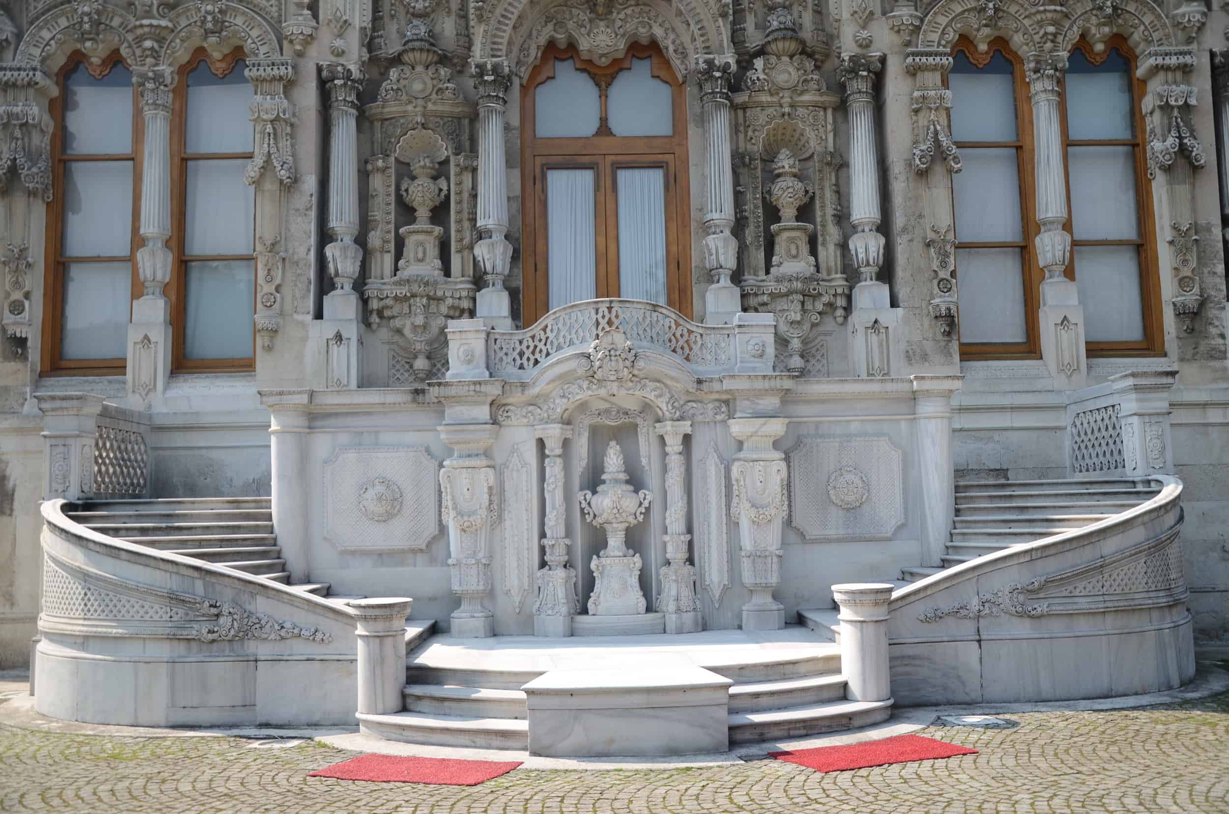 Staircase of the Ceremonial Pavilion at Ihlamur Pavilion in Istanbul, Turkey