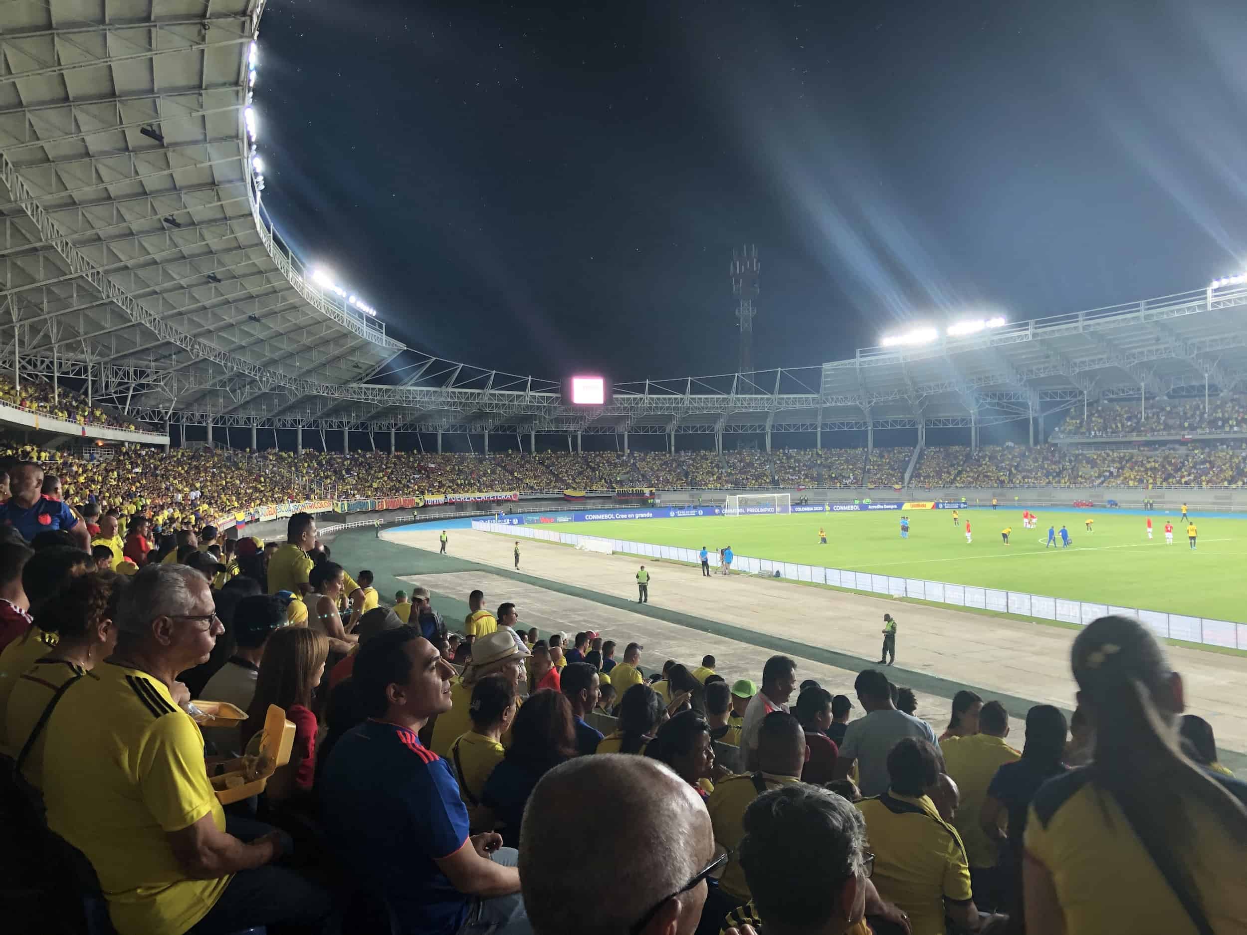 Yellow Colombian shirts filling the stands