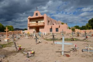 Church at the San Ildefonso Pueblo in New Mexico
