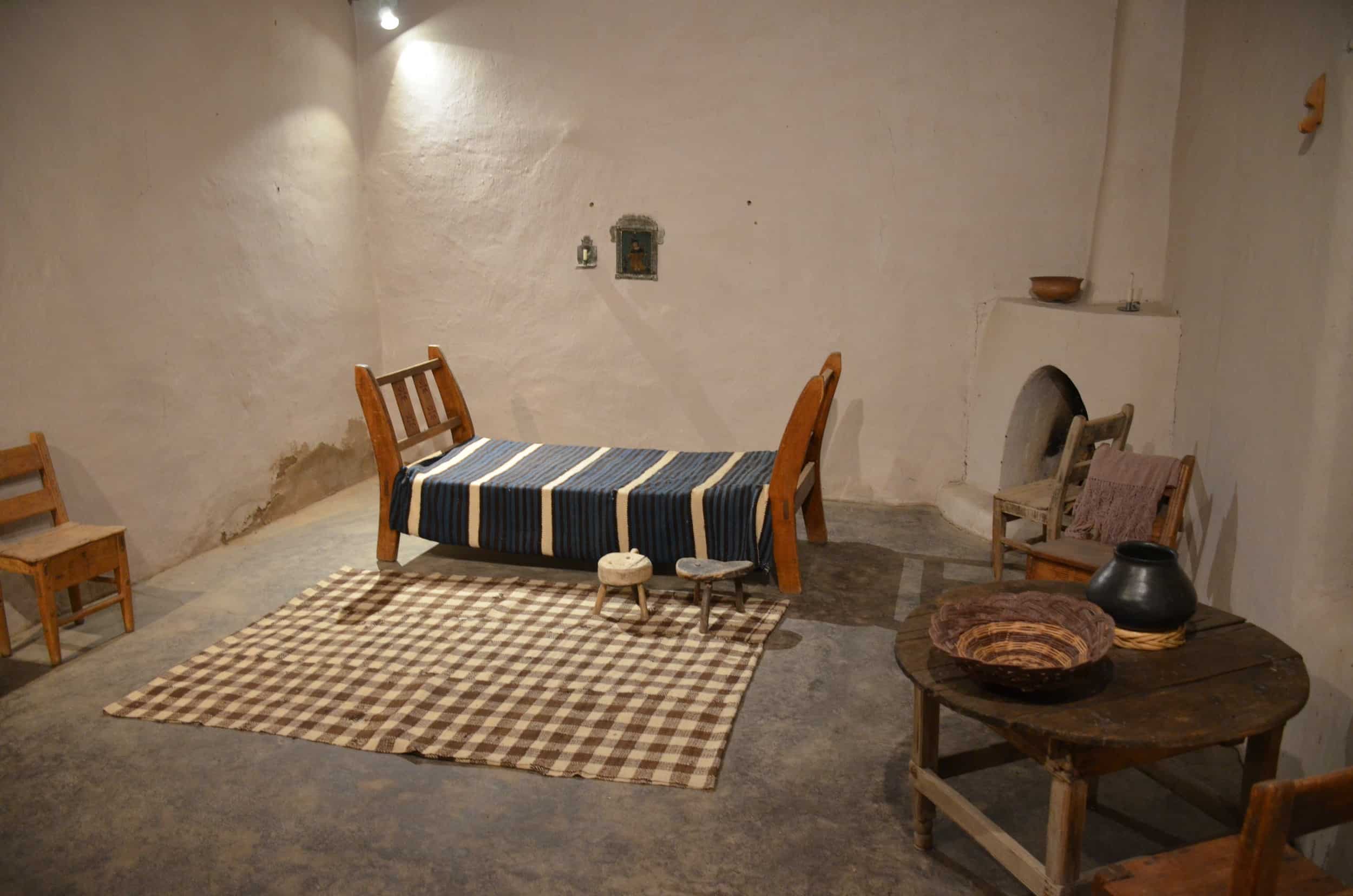 Bedroom at the Martinez Hacienda in Taos, New Mexico