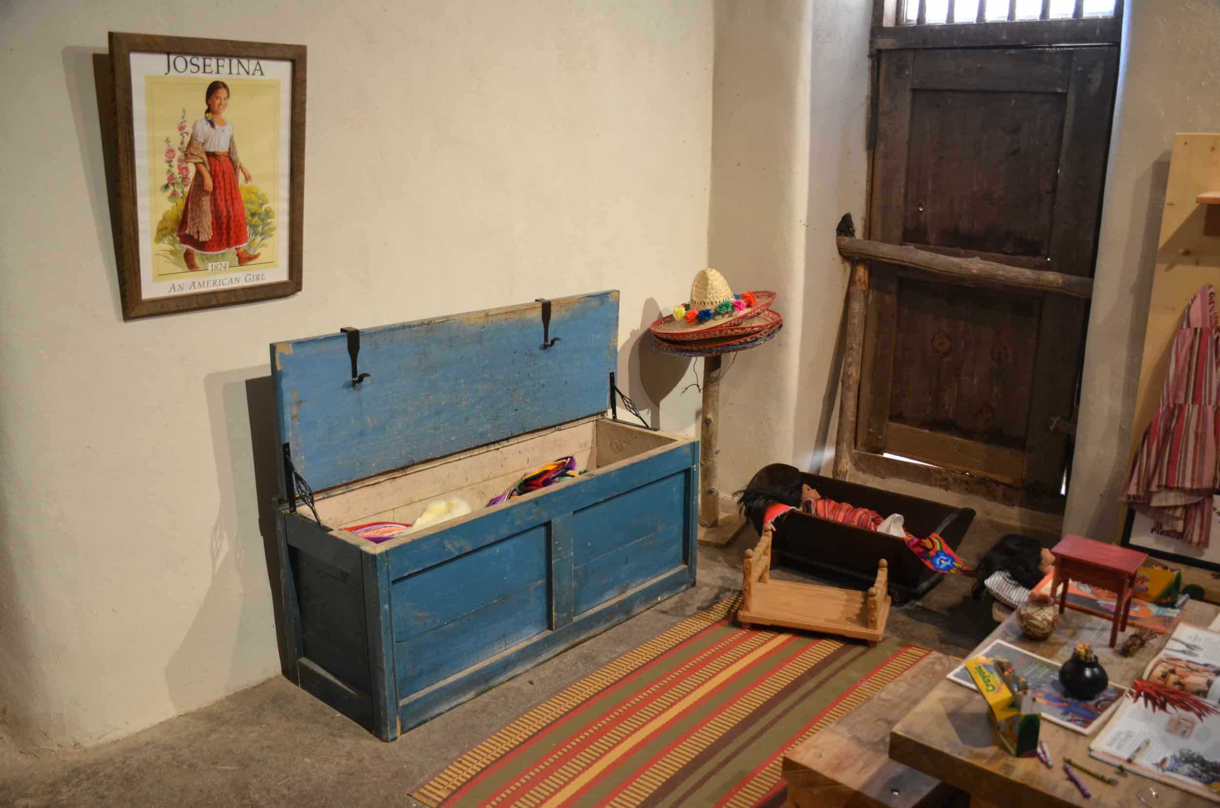 Child's room at the Martinez Hacienda in Taos, New Mexico