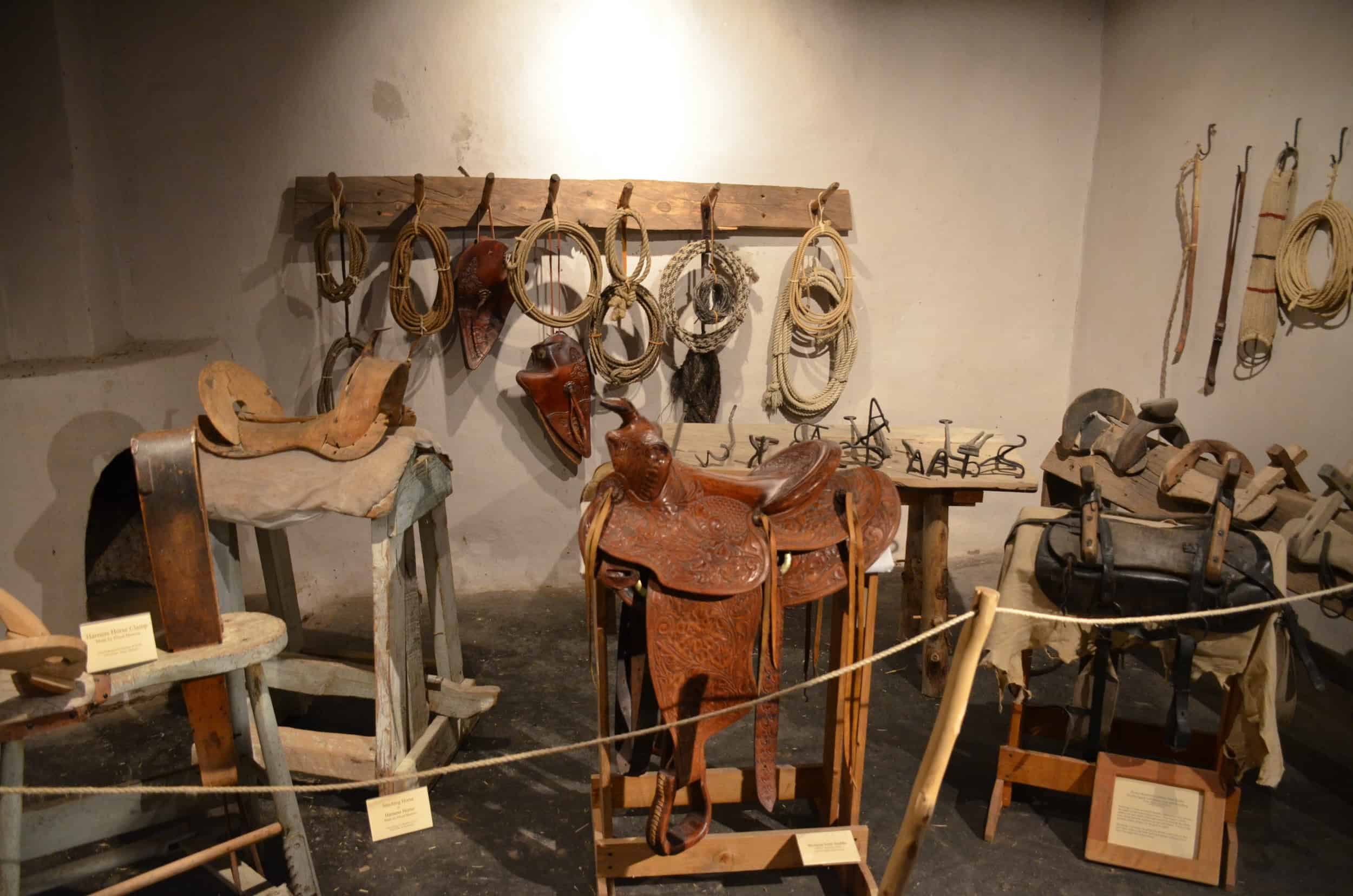 Saddler's workshop at the Martinez Hacienda in Taos, New Mexico