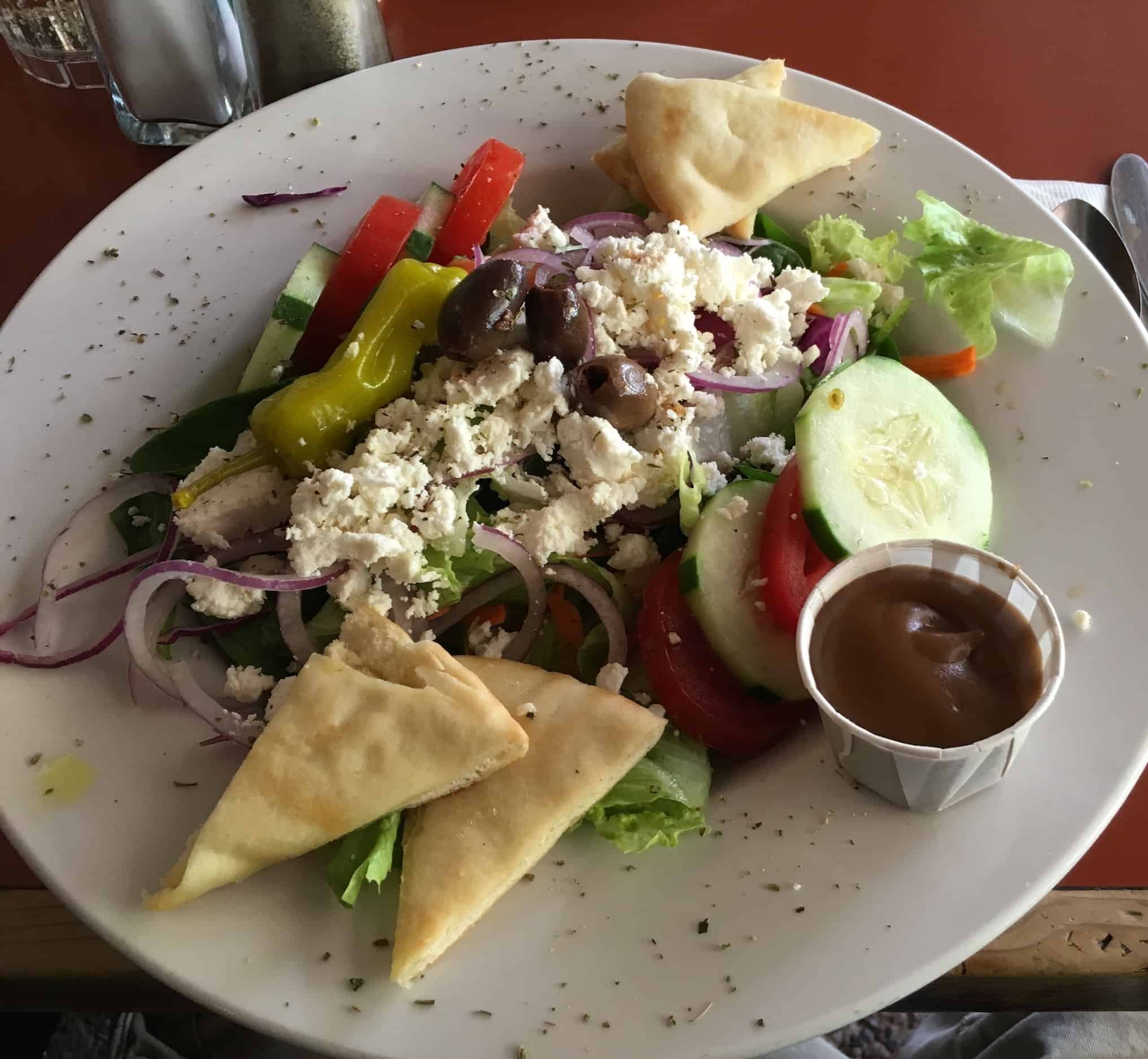 Greek salad at Bent Street Grille