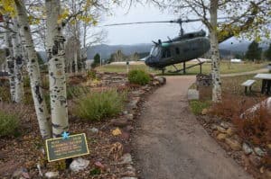 Huey helicopter at the Vietnam Veterans Memorial in New Mexico