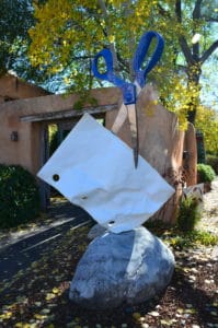 Sculpture on Canyon Road in Santa Fe, New Mexico