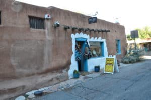 Entrance to the Oldest House Museum in Barrio de Analco, Santa Fe, New Mexico