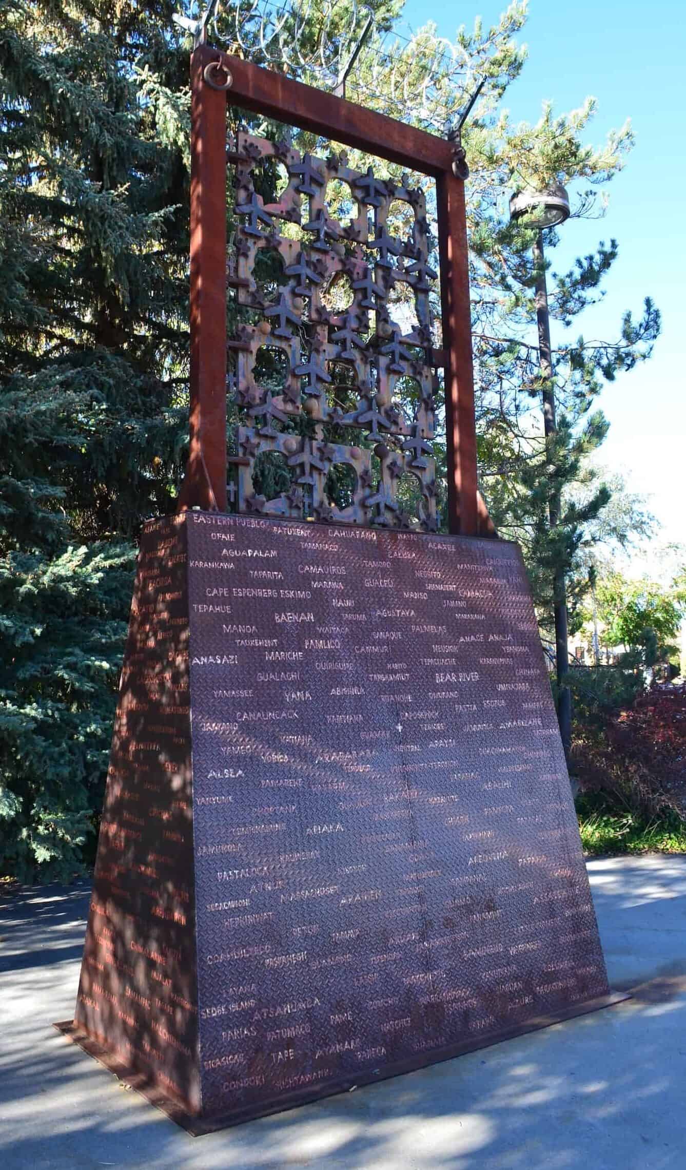 Sculpture on the grounds of the New Mexico State Capitol