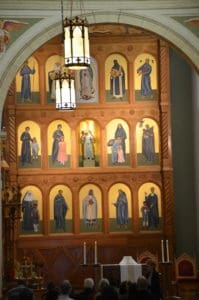 Altar screen at Saint Francis Cathedral in Santa Fe, New Mexico