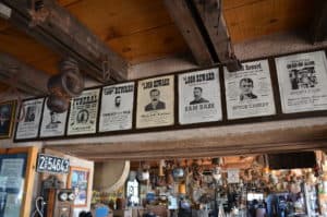 Wanted posters at the Cerrillos Turquoise Mining Museum in Cerrillos, New Mexico